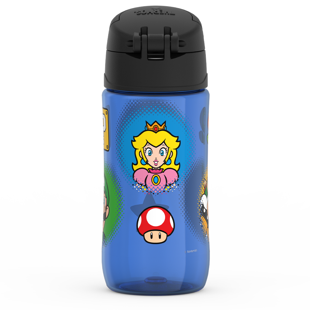 16oz THERMOS® KIDS WATER BOTTLE WITH SPOUT LID MARIO KART™、mySite、noshort