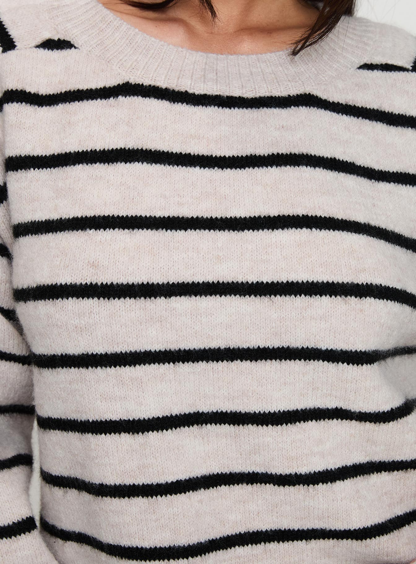 Souvenirs Knit Sweater Grey Stripe、mySite、solidvoid