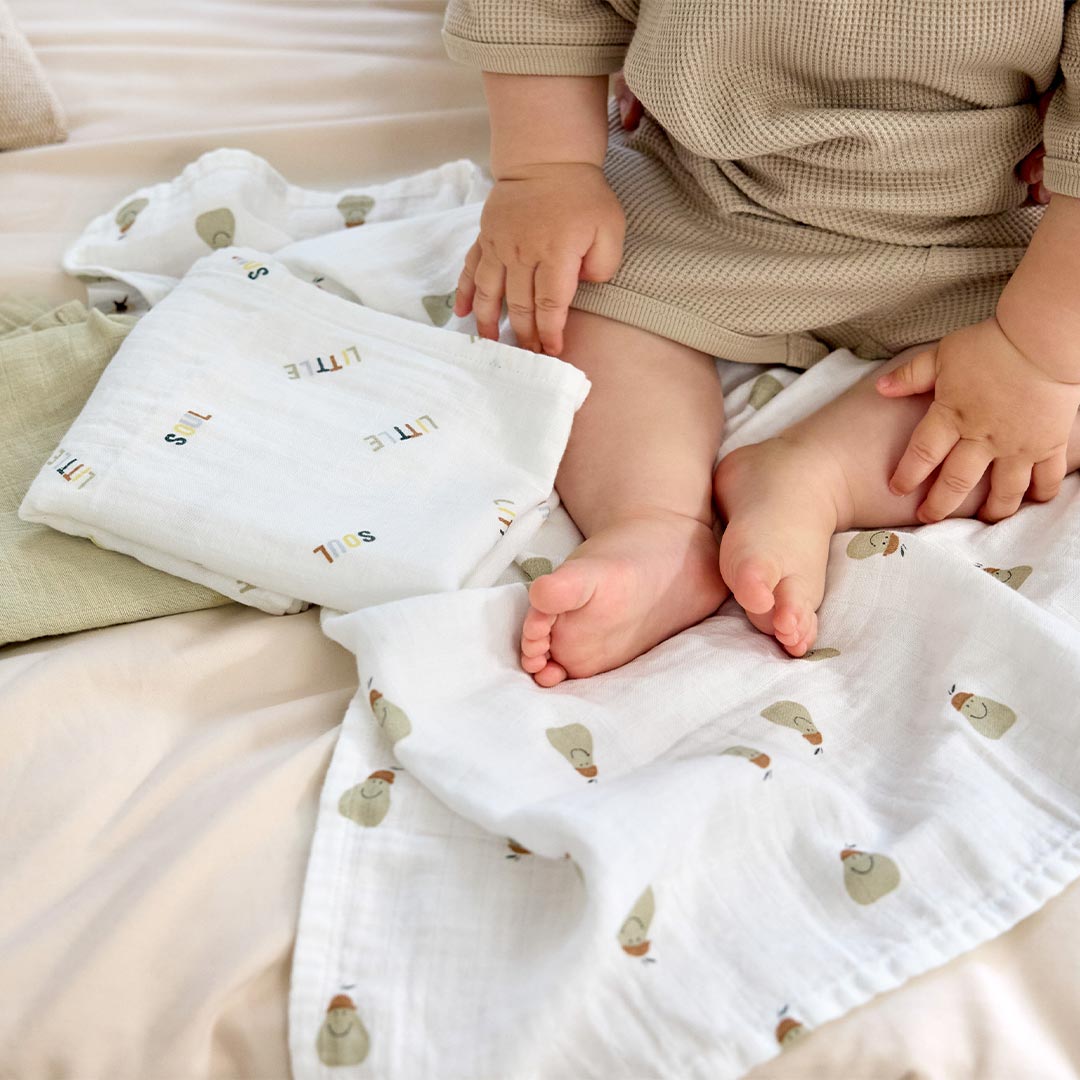  Lassig Heavenly Soft Swaddles - Happy Fruits - Pear、mySite、merchandisen