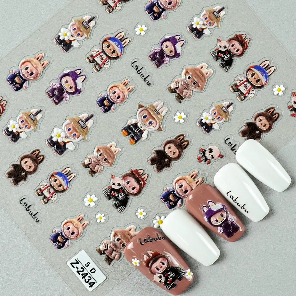  Labubu Cartoon Stickers (105pcs, 2 - 4 cm each)、mySite、greenlandpopulation