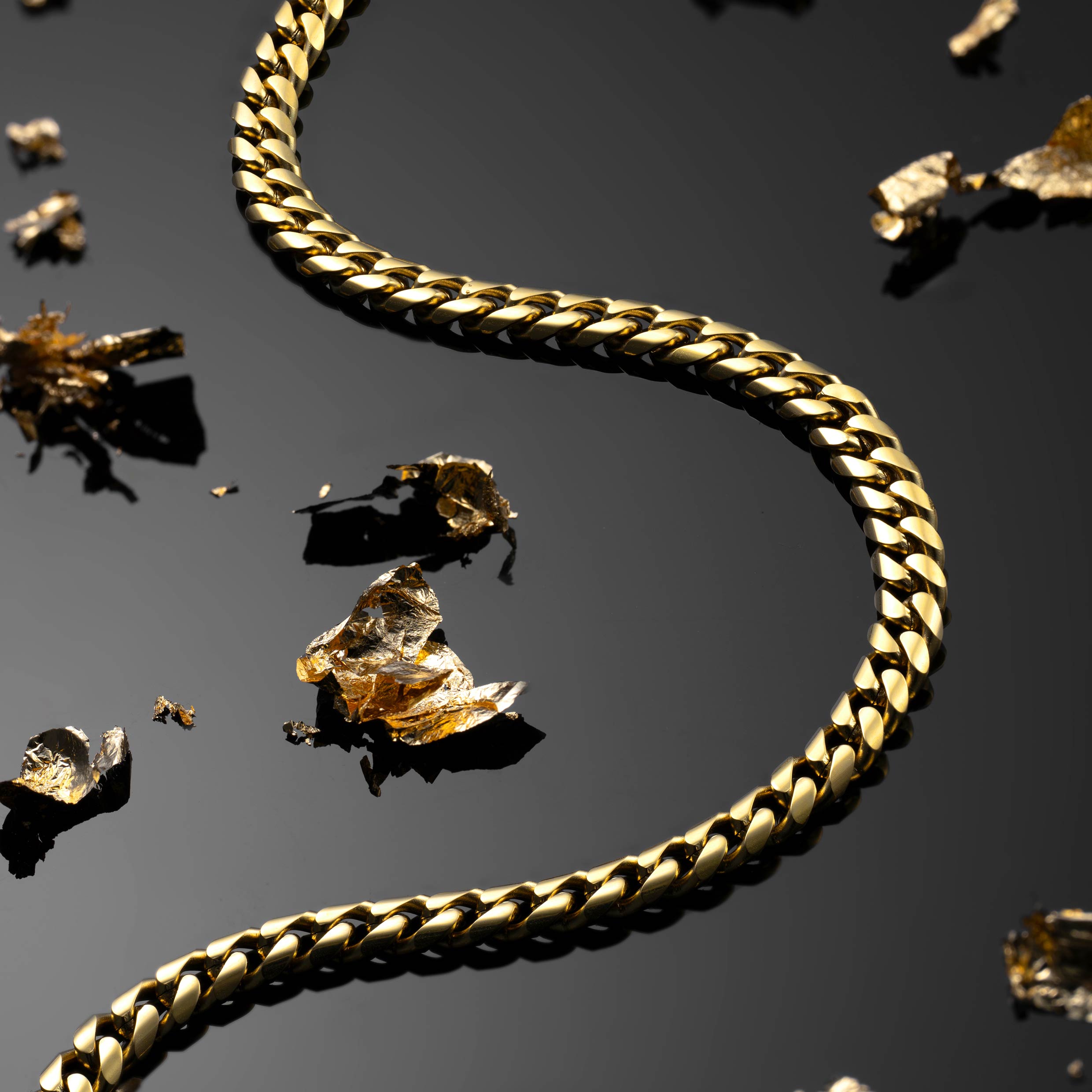 Cuban Chain Necklace, 5MM - 14K Gold、mySite、botmansion