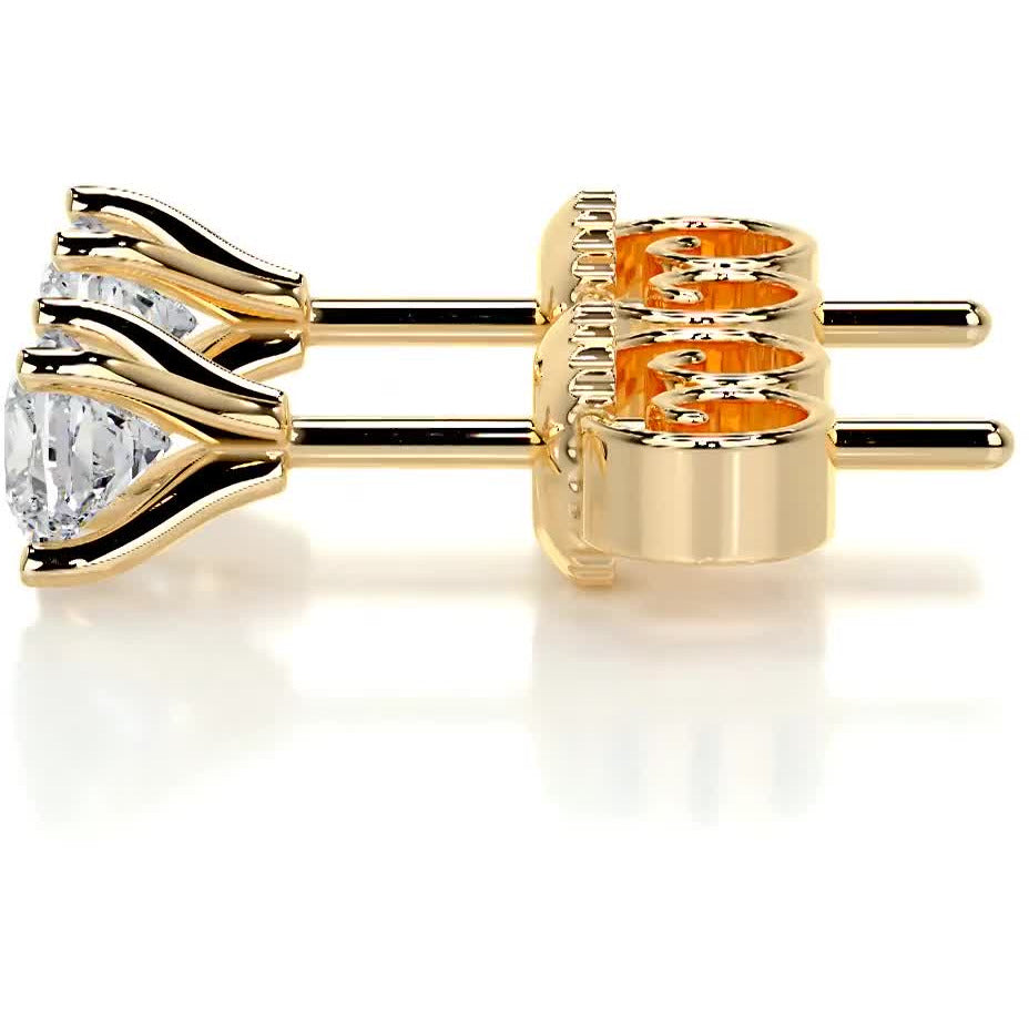 Magnolia Lab Grown Diamond Earrings -18K Yellow Gold、mySite、hinf8tx79