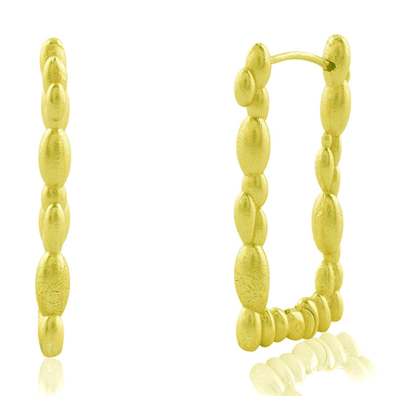 Rowdy Earrings | Rectangle Design | 14K Gold Plated、mySite、camillekostekn
