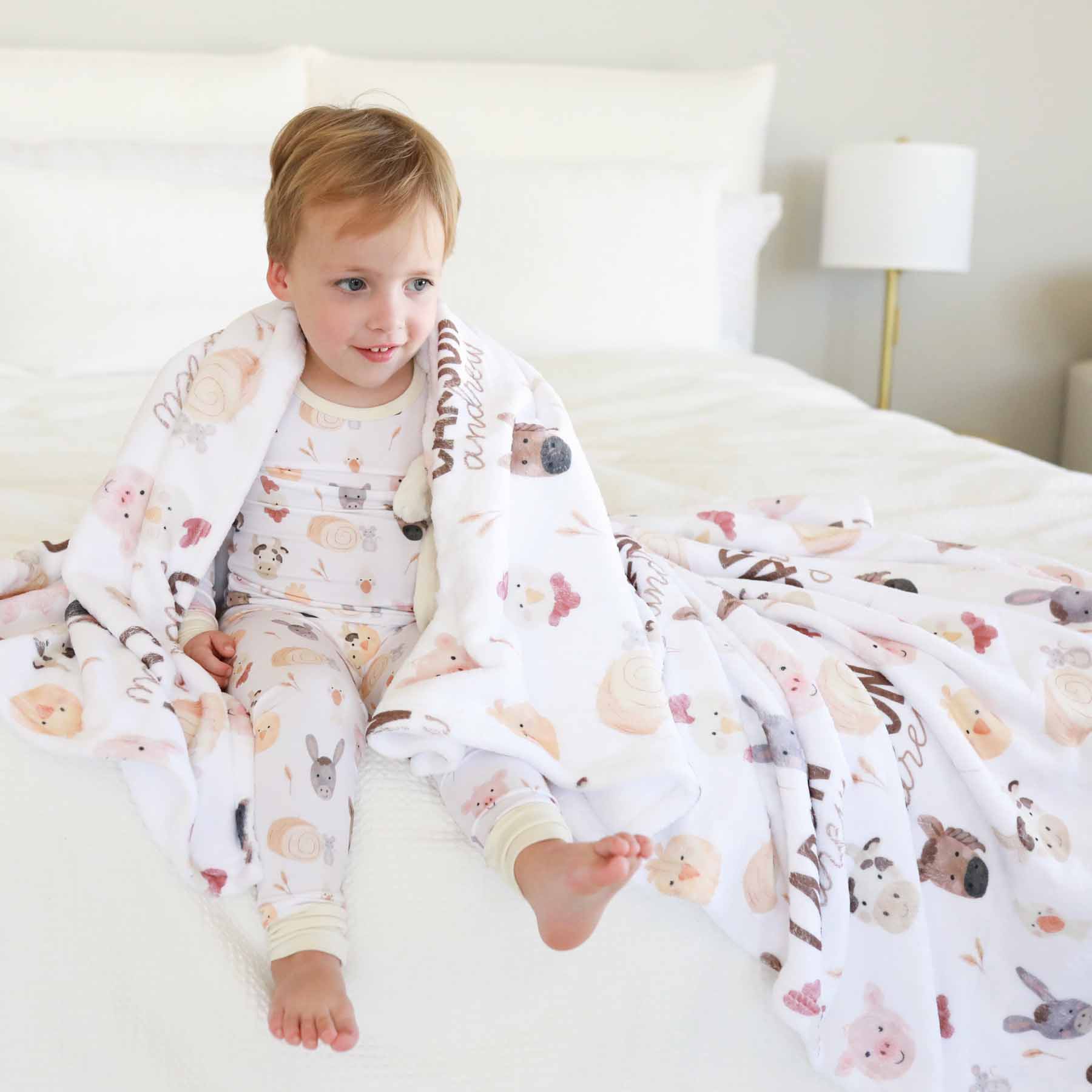  Barnyard Buddies Personalized Kids Blanket、mySite、layawaytickets