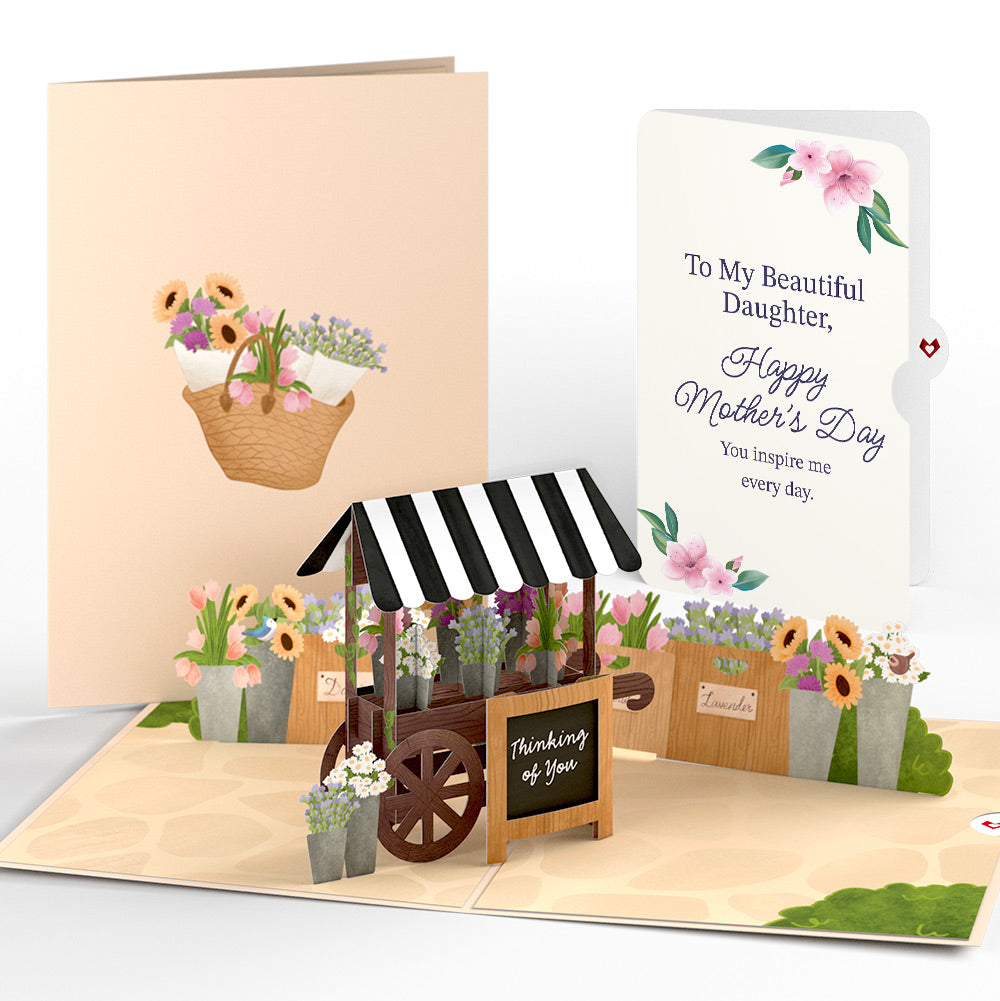 Thinking of You Flower Cart Mother's Day Pop-Up Card and Sentiment Set for Daughter、mySite、solidvoid