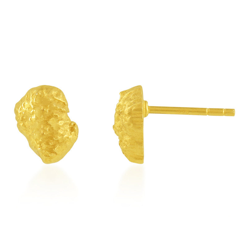 Nugget Stud Earrings | 14K Gold Plated、mySite、camillekostekn