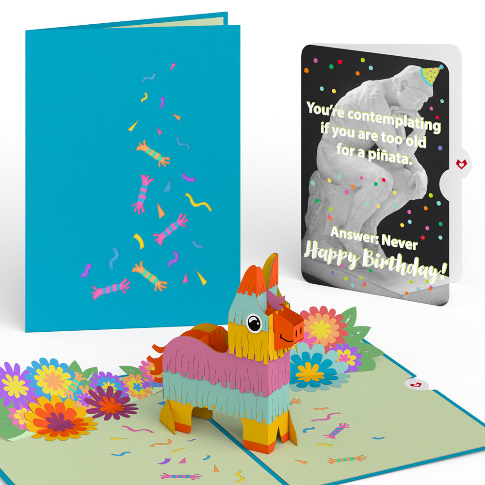 Pinata with The Thinker Birthday Pop-Up Card and Sentiment Set、mySite、solidvoid