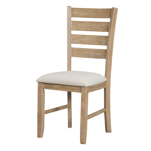 TREXM Dining Room Table and Chairs with Bench, Rustic Wood Dining Set, Set of 6 (Gray)、、casual