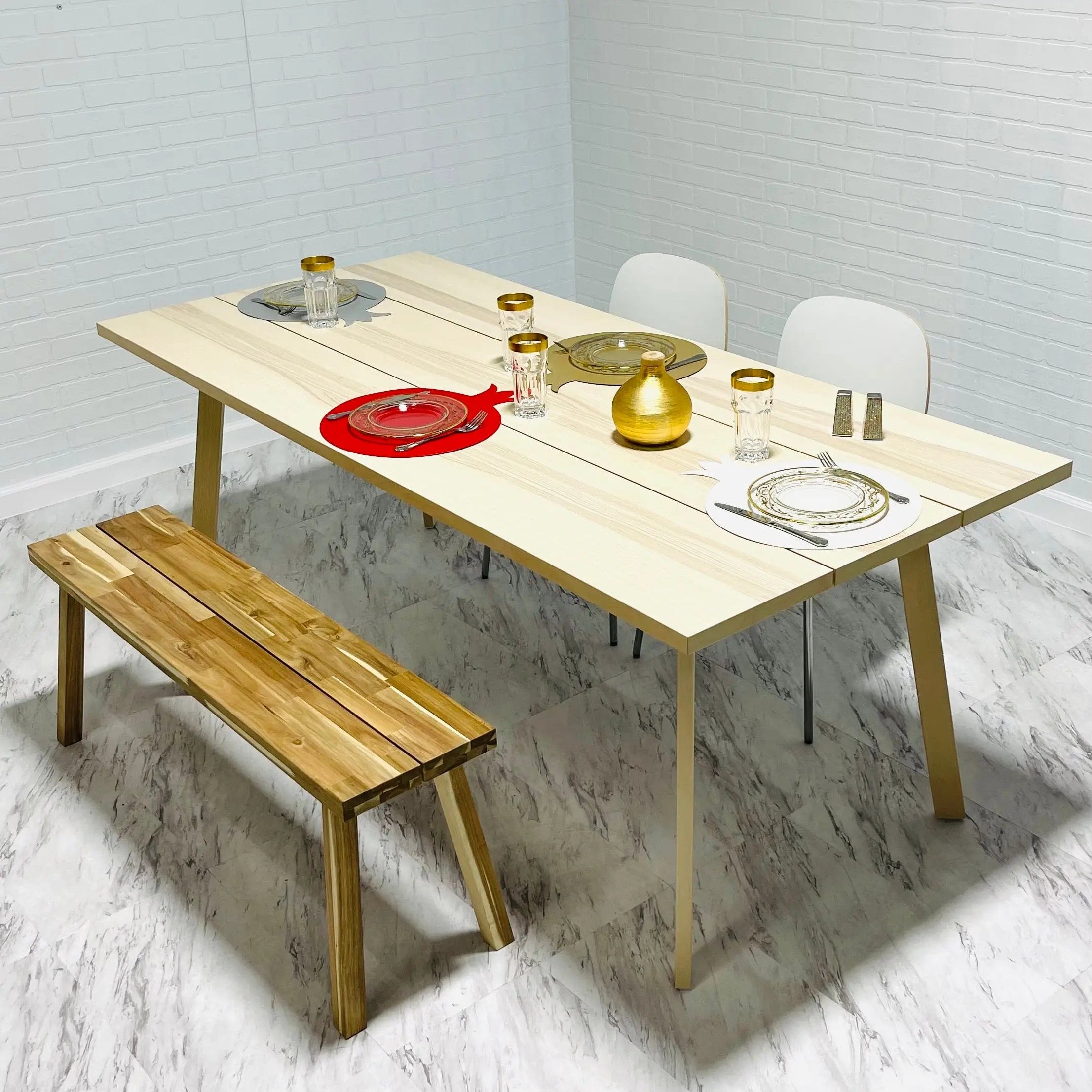 6 Pack Faux Leather Pomegranate Placemats - (Choice of Color)、mySite、topwebapps