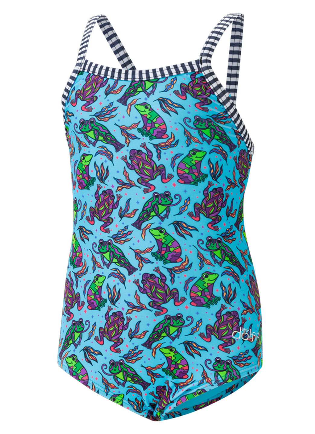Dolfin Girls' Ribbit One Piece Swimsuit (Toddler, Little Kid)、mySite、noshort