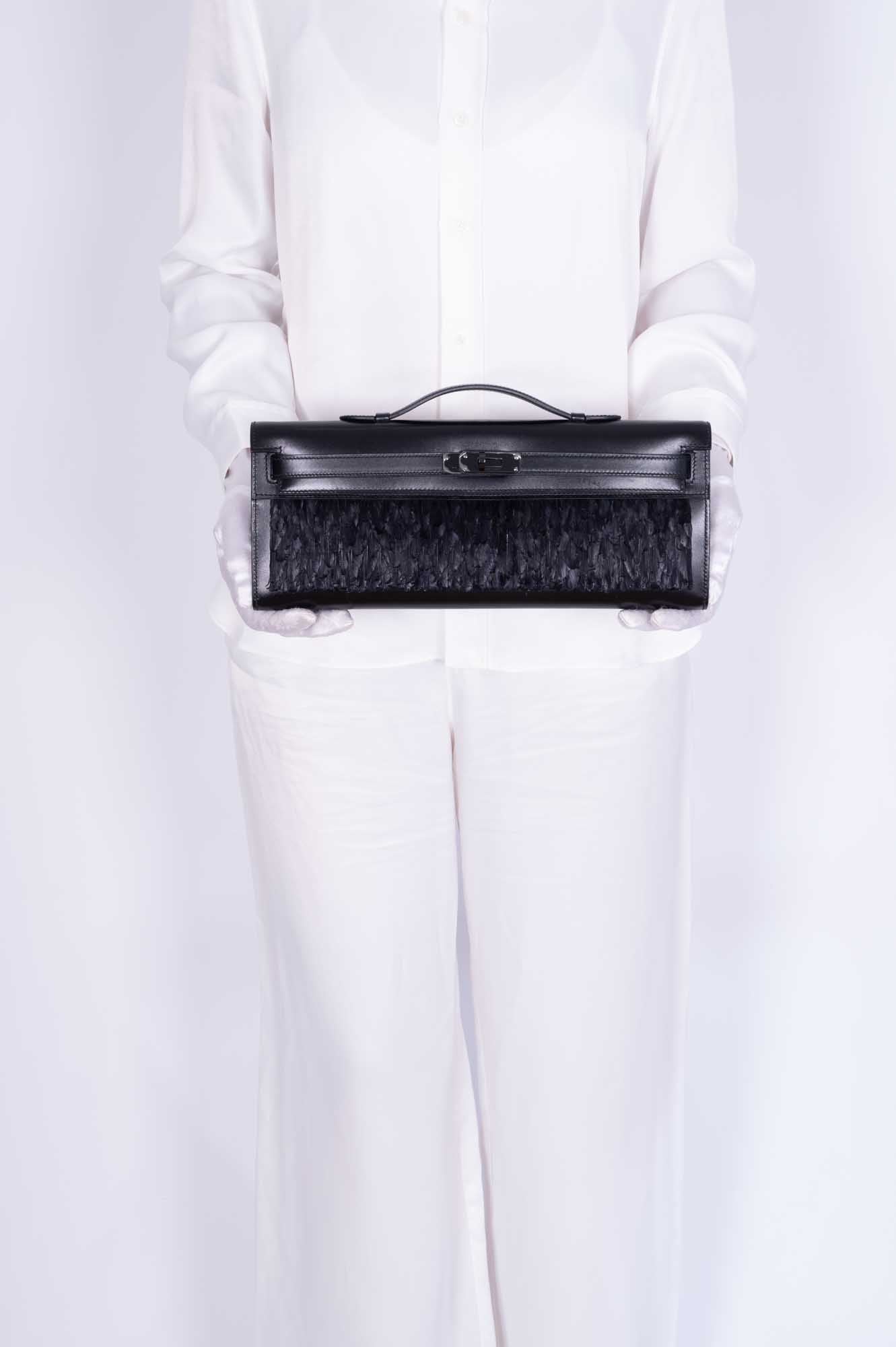 Hermès So Black Feather Kelly Cut Black Box PVD Hardware、mySite、garminoutage.com