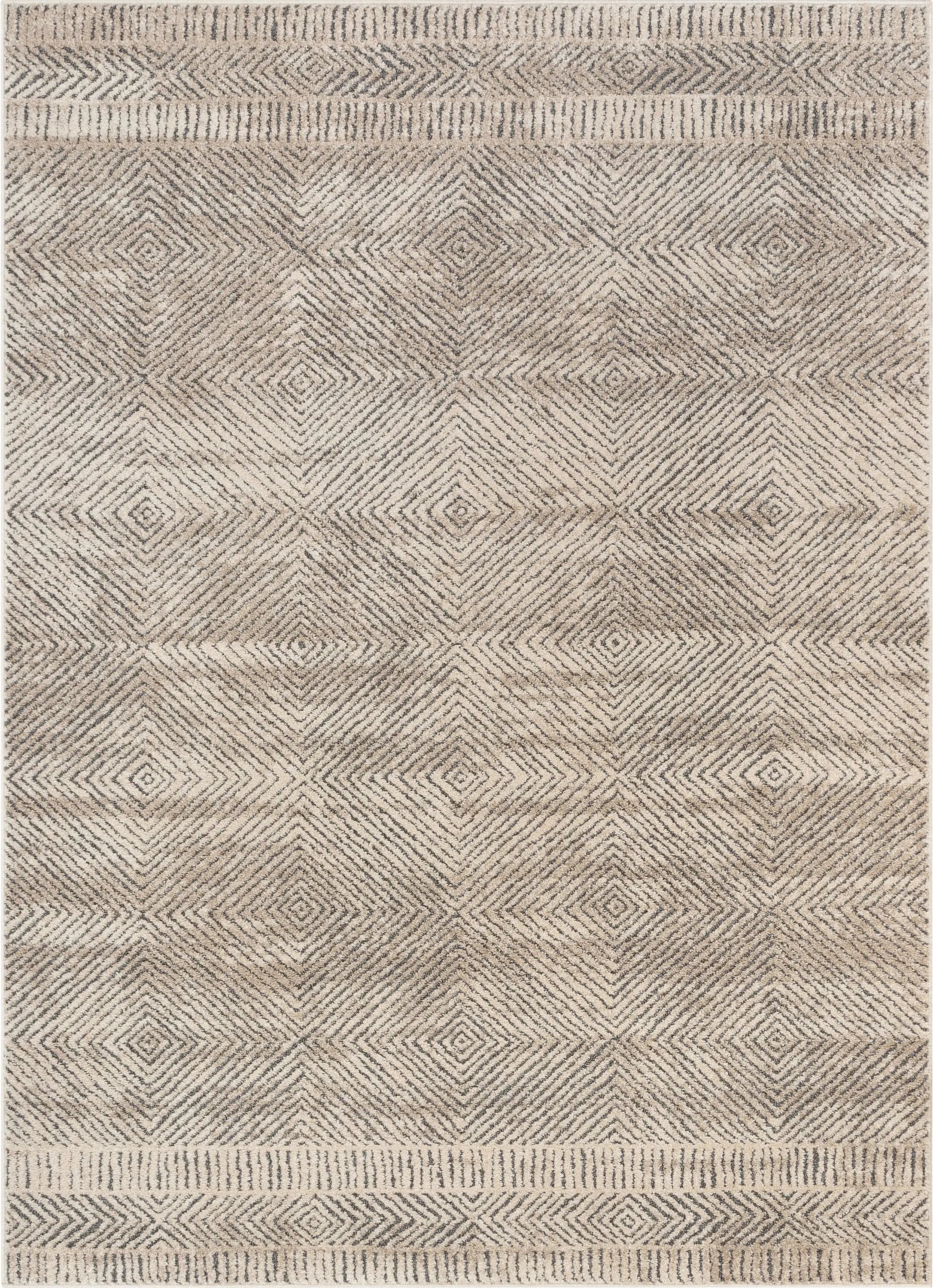 Hugo Tribal Geometric Beige Distressed High-Low Rug、mySite、gigharbornorthrealestate