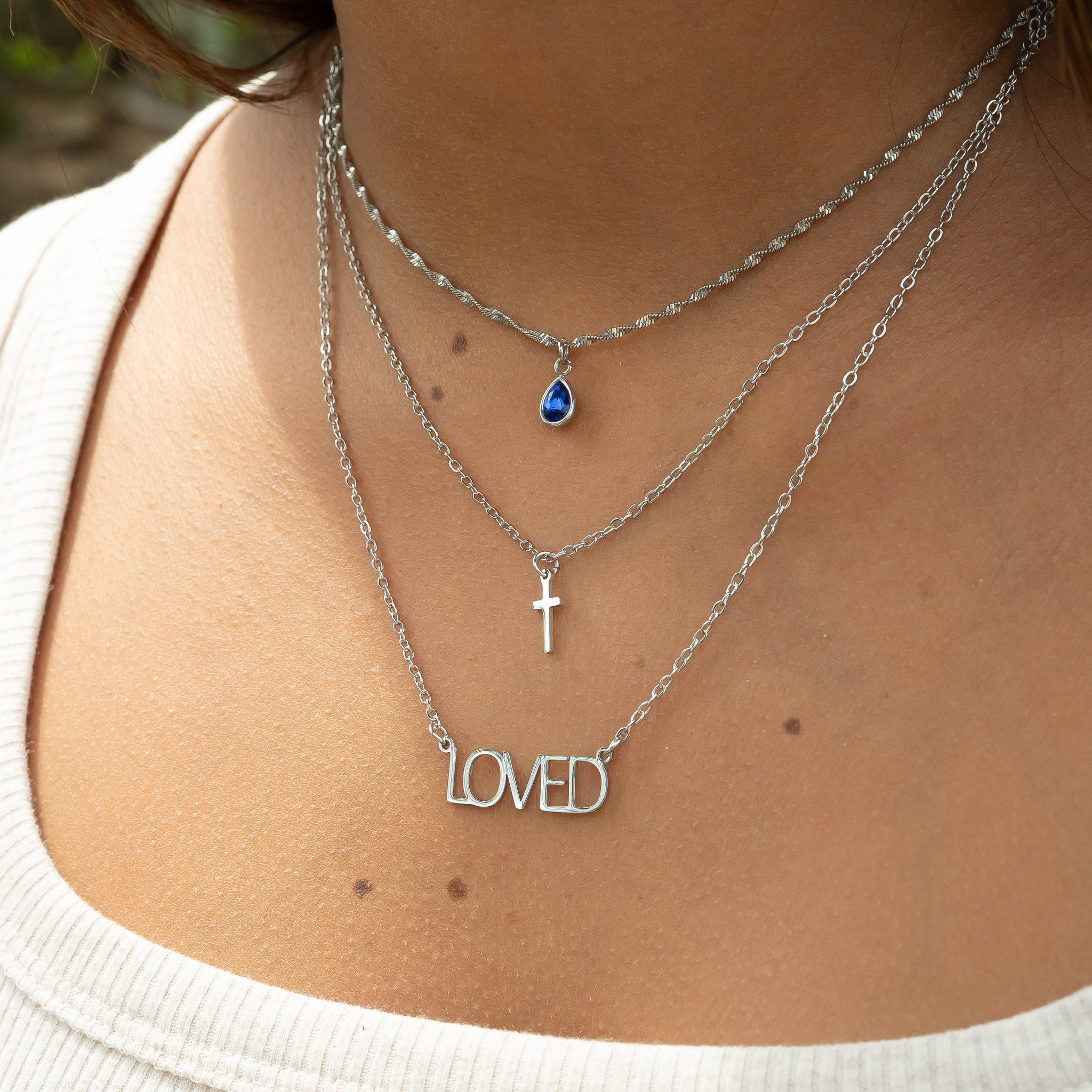 Stainless Steel Teardrop Birthstone Charm / PDL0264、mySite、dreamappss