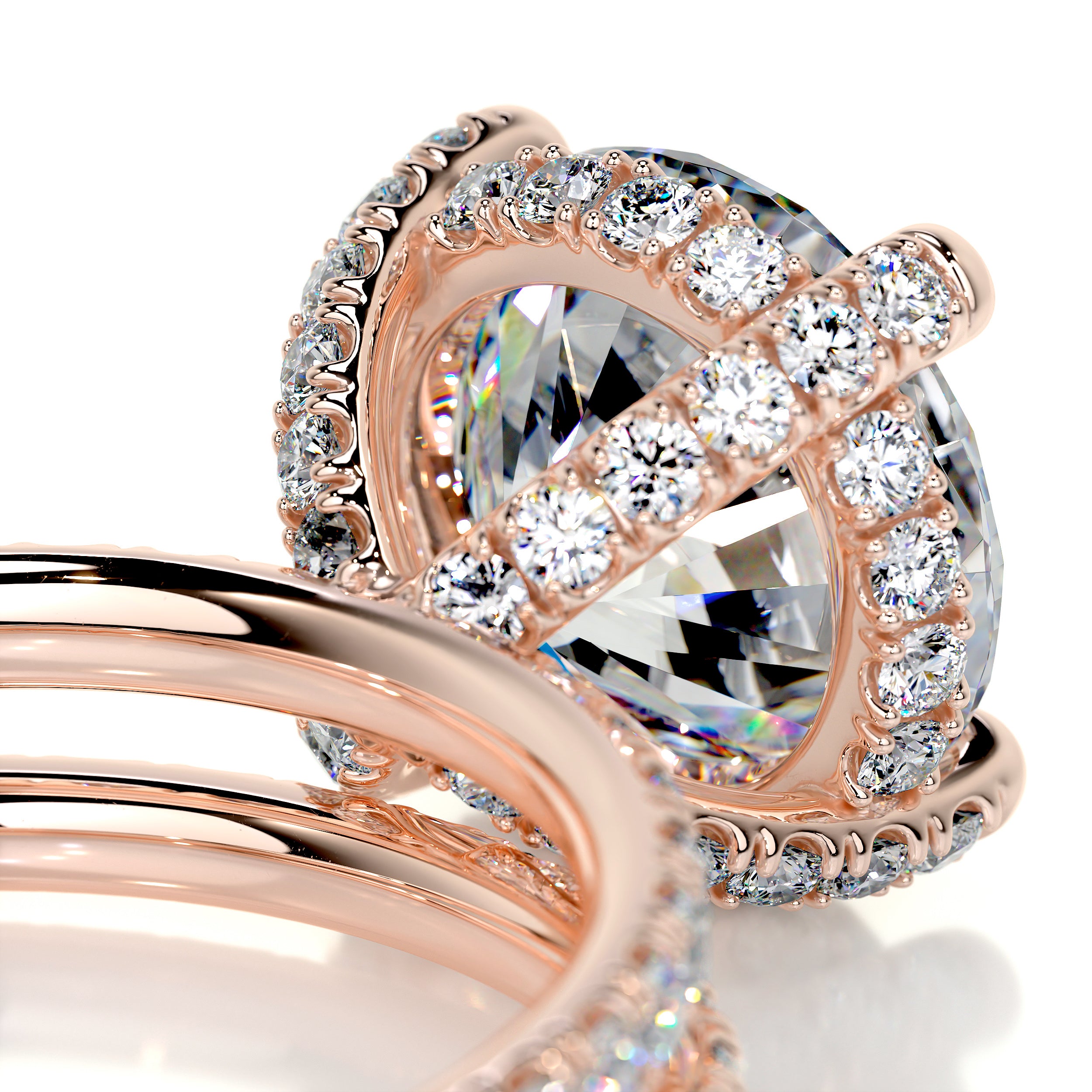 Quinn Moissanite & Diamonds Bridal set -14K Rose Gold、mySite、hinf8tx79