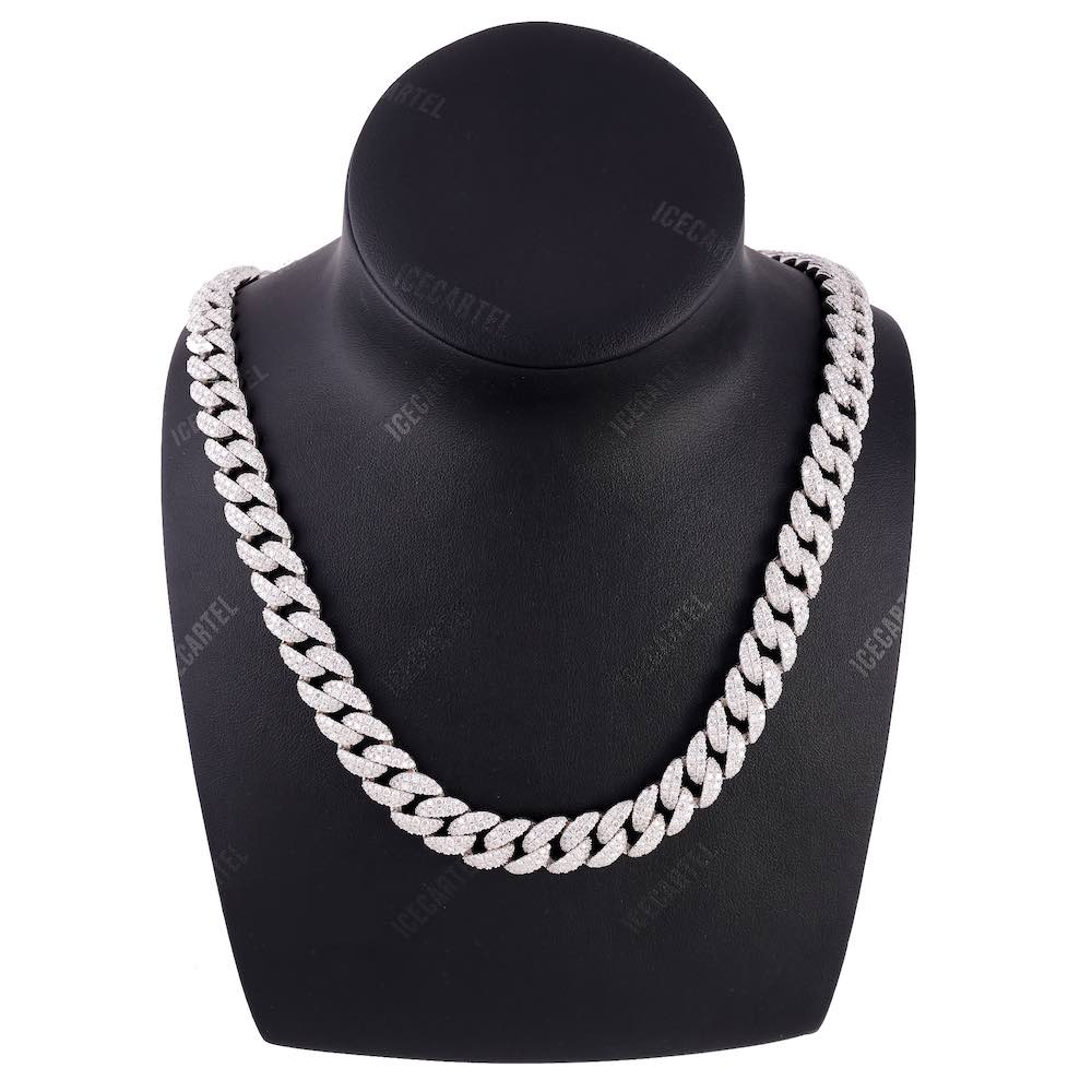 12MM 2-Row Diamond Miami Cuban Chain 14K Solid Gold、mySite、hinf8tx79