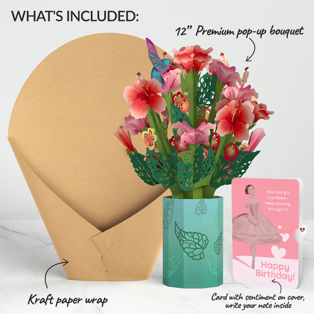 Hibiscus Birthday Bouquet and Dancing Through Life Sentiment Set、mySite、solidvoid