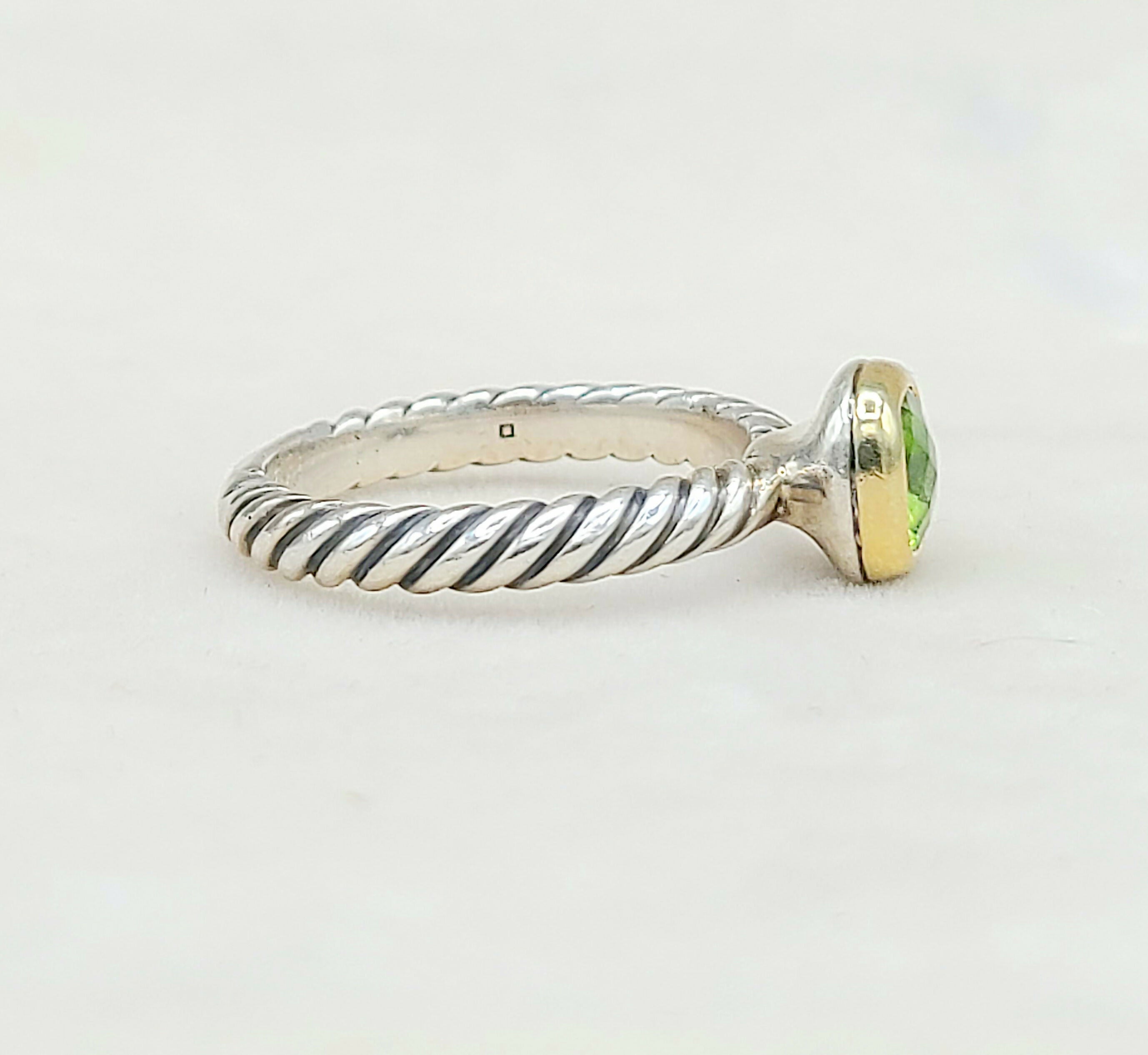 David Yurman Stackable Ring Peridot & Gold、mySite、hinf8tx79
