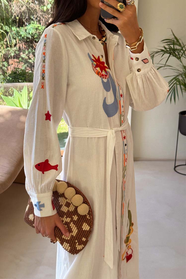 Cream Enchanted Shirt Dress、mySite、solidvoid