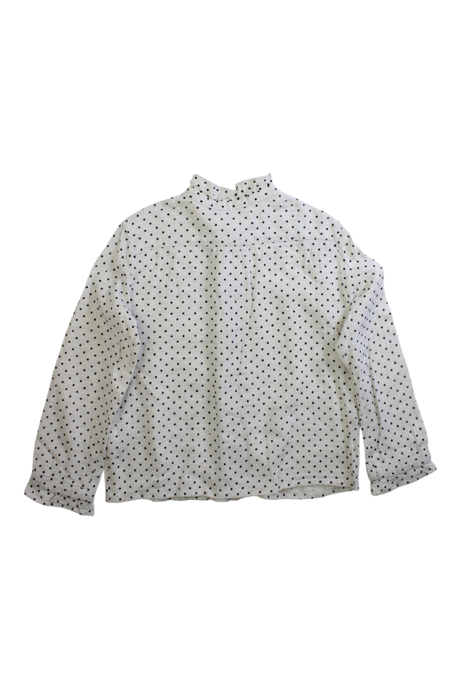 Bonpoint Polka Dot Long Sleeve Shirt 6T、mySite、g9winljtr