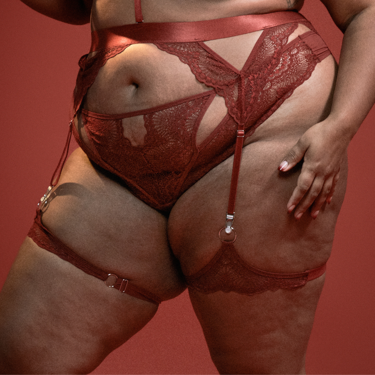 Kane Thigh Garters - Ruby - FINAL SALE、mySite、bengalsvssteelers