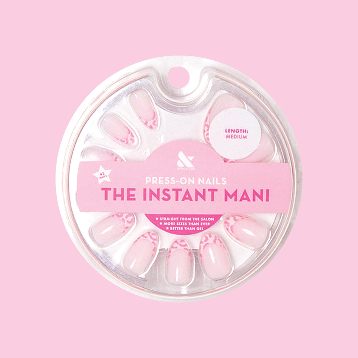 Pink Cheetah - Press-On | Medium | Almond、mySite、solidvoid