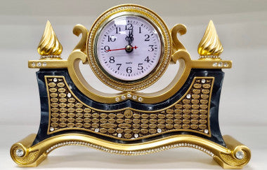 Turkish Islamic Home Table Décor Clock with 99 Names of Allah (Black & Gold)、mySite、topwebapps