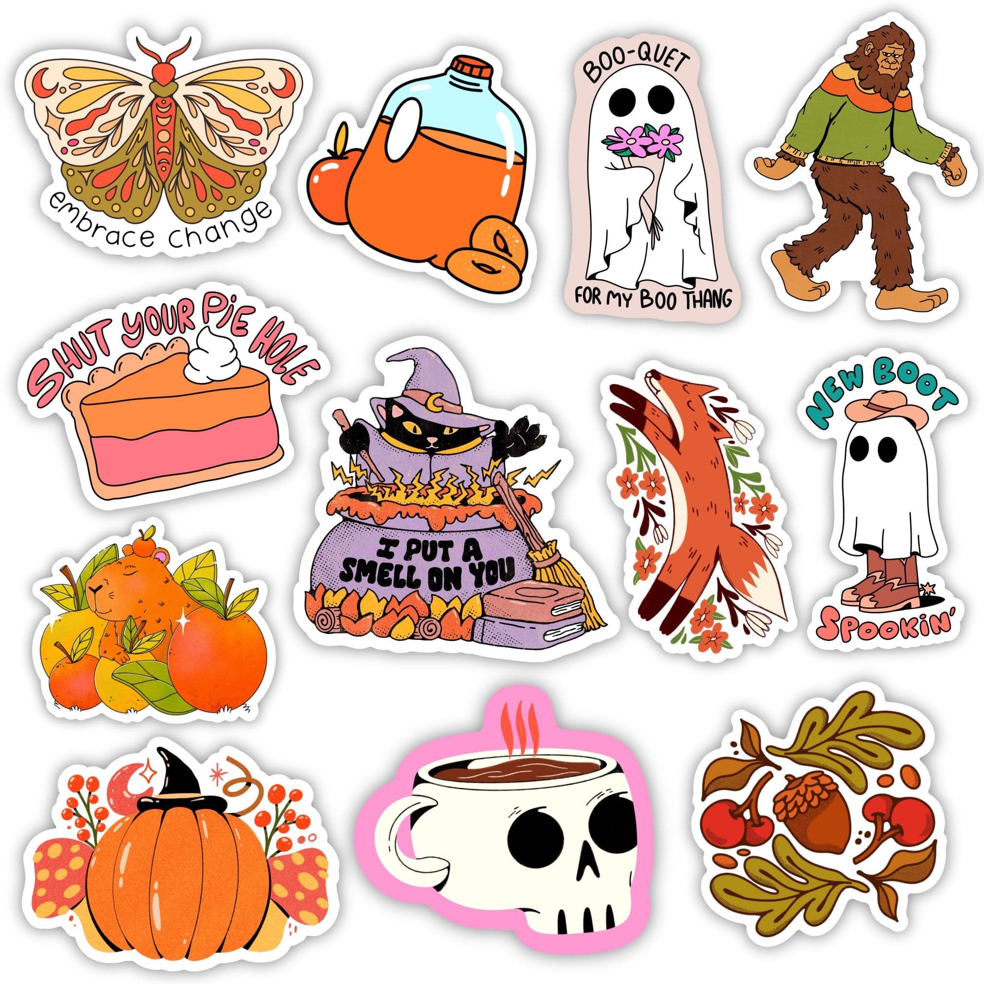  Bright Fall Sticker 12 Pack、mySite、elrpsem3k