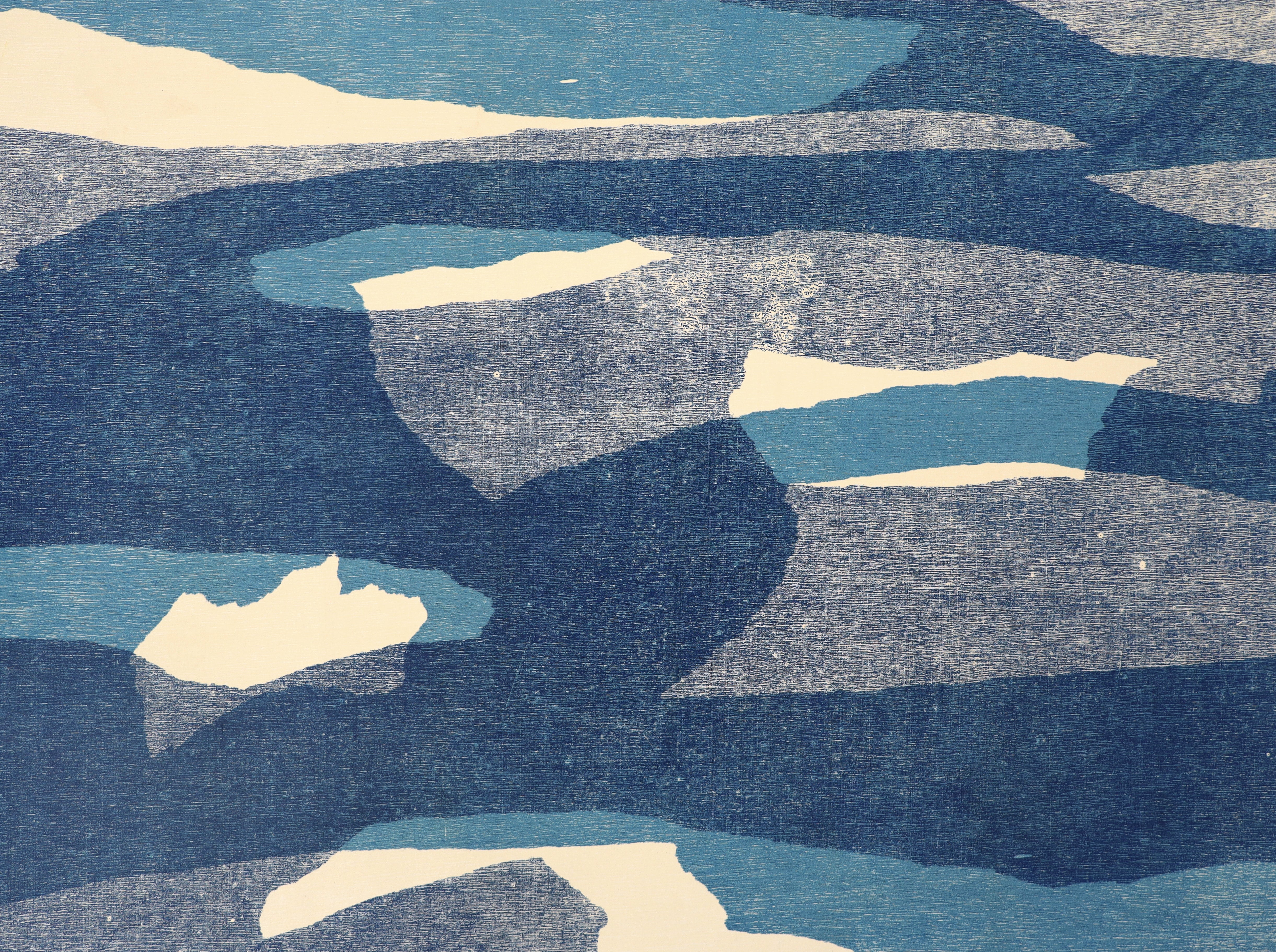 Mr Blue Sky II (Woodblock on Hosho paper, collage on 250gsm Somerset paper)、mySite、topwebapps