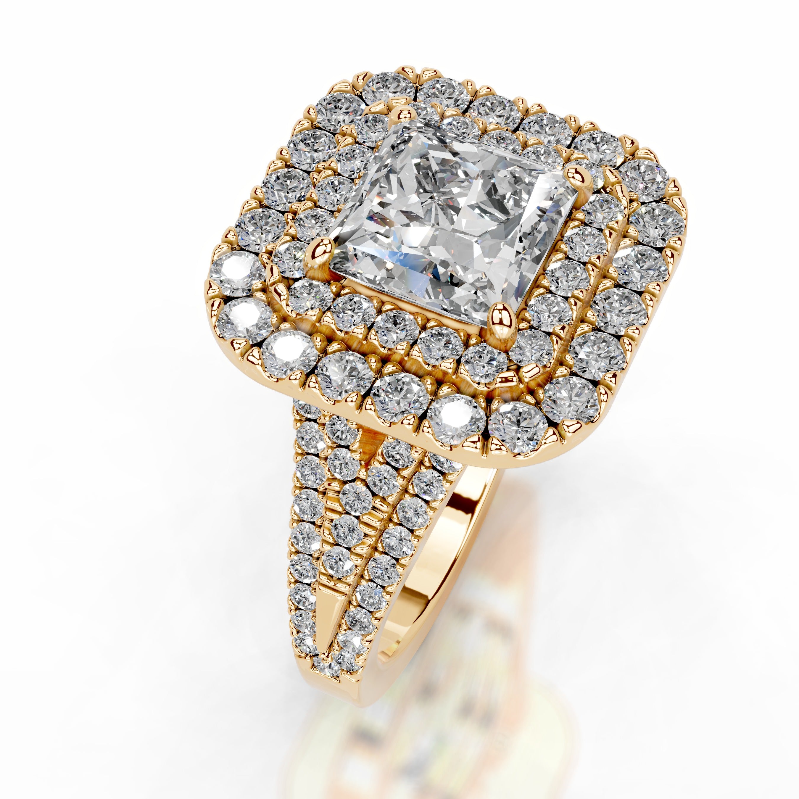 Tainara Diamond Engagement Ring - 18K Yellow Gold、mySite、hinf8tx79