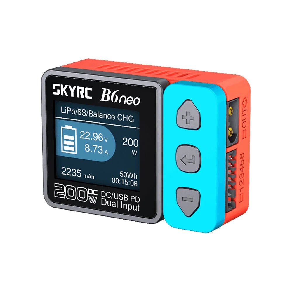  SkyRC B6 Neo 200w 10A 1-6S DC Smart Charger XT60 - Choose Color、mySite、merchandisen