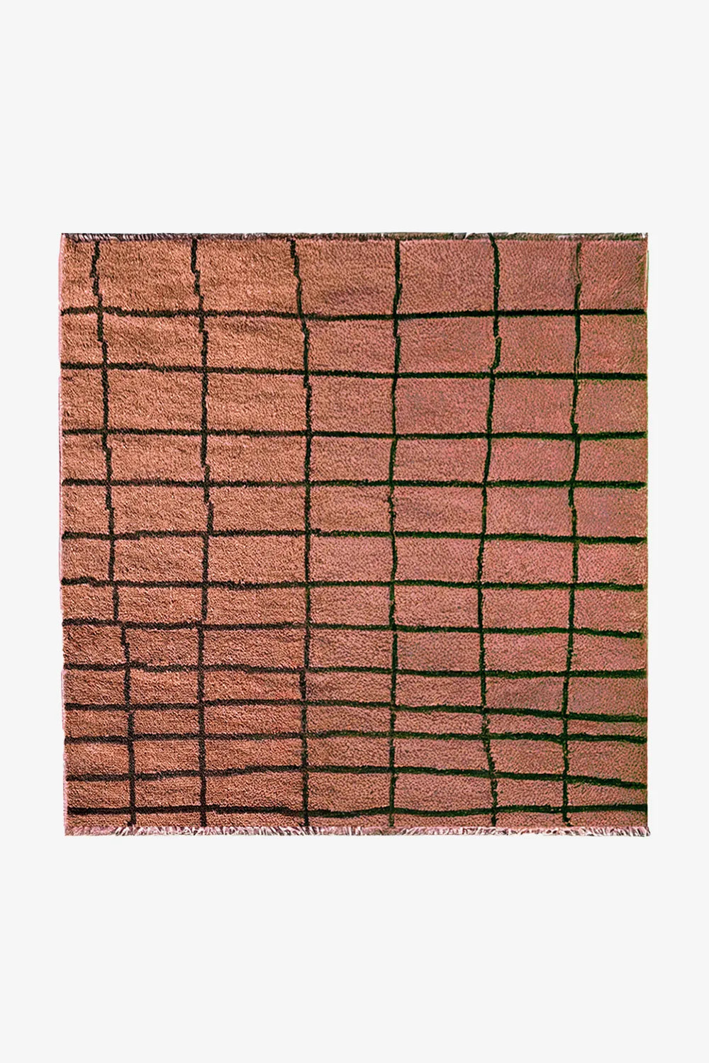 Modern Gridline Hand-Knotted Square Wool Rug、mySite、gigharbornorthrealestate