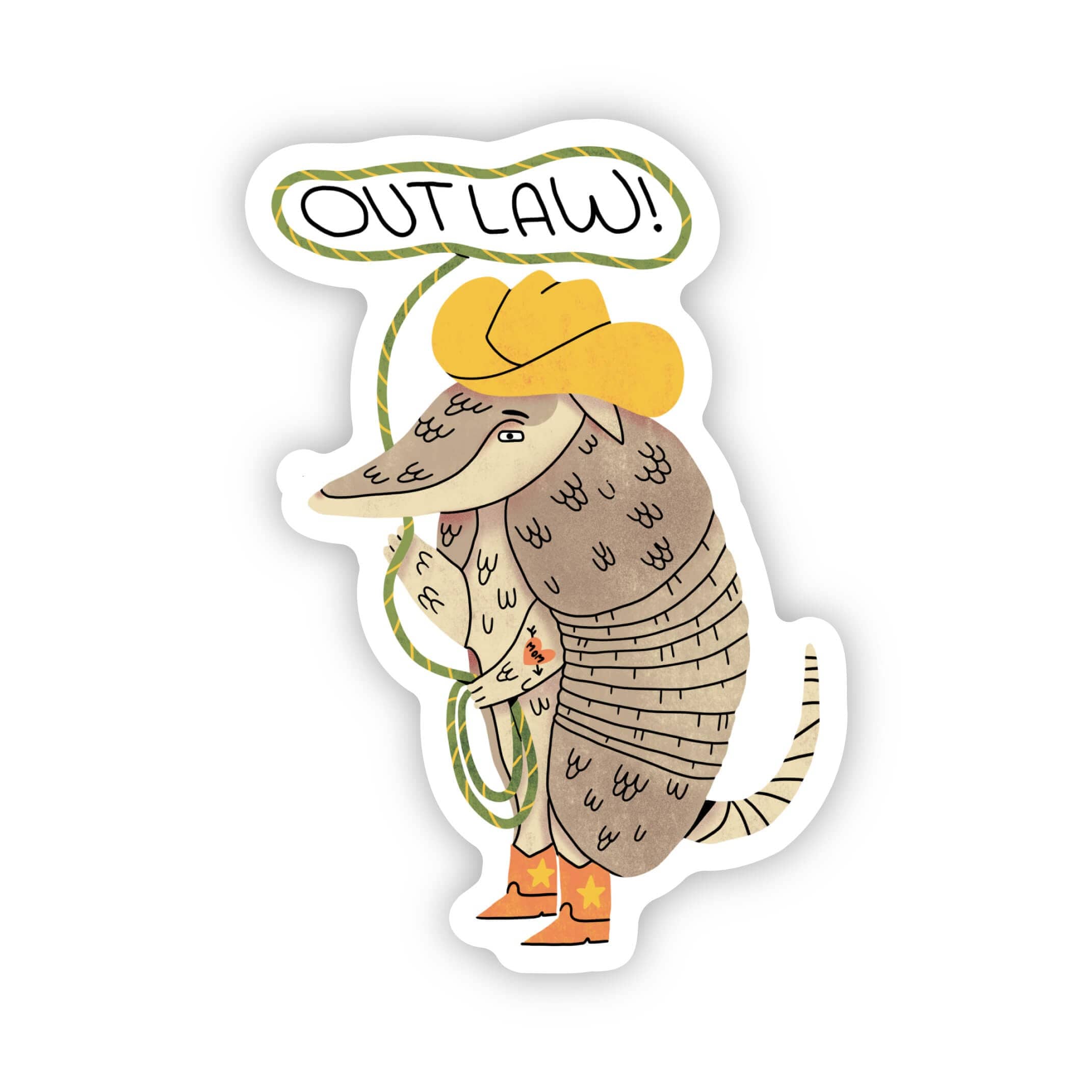  Armadillo Outlaw In Boots Sticker、mySite、elrpsem3k