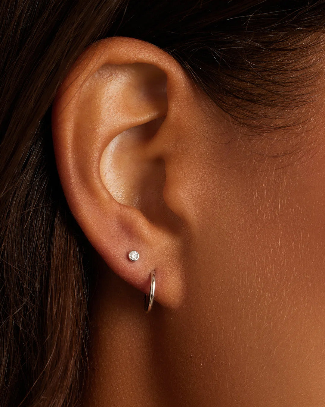 14k White Gold Classic Huggies、mySite、hinf8tx79