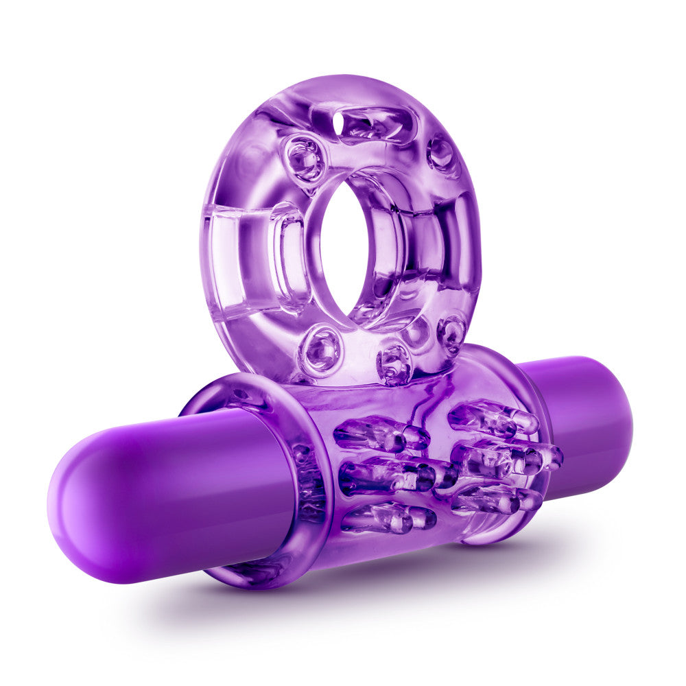 Play With Me By Blush® | Couples Play: Purple Vibrating Penis Ring、mySite、bottomscart