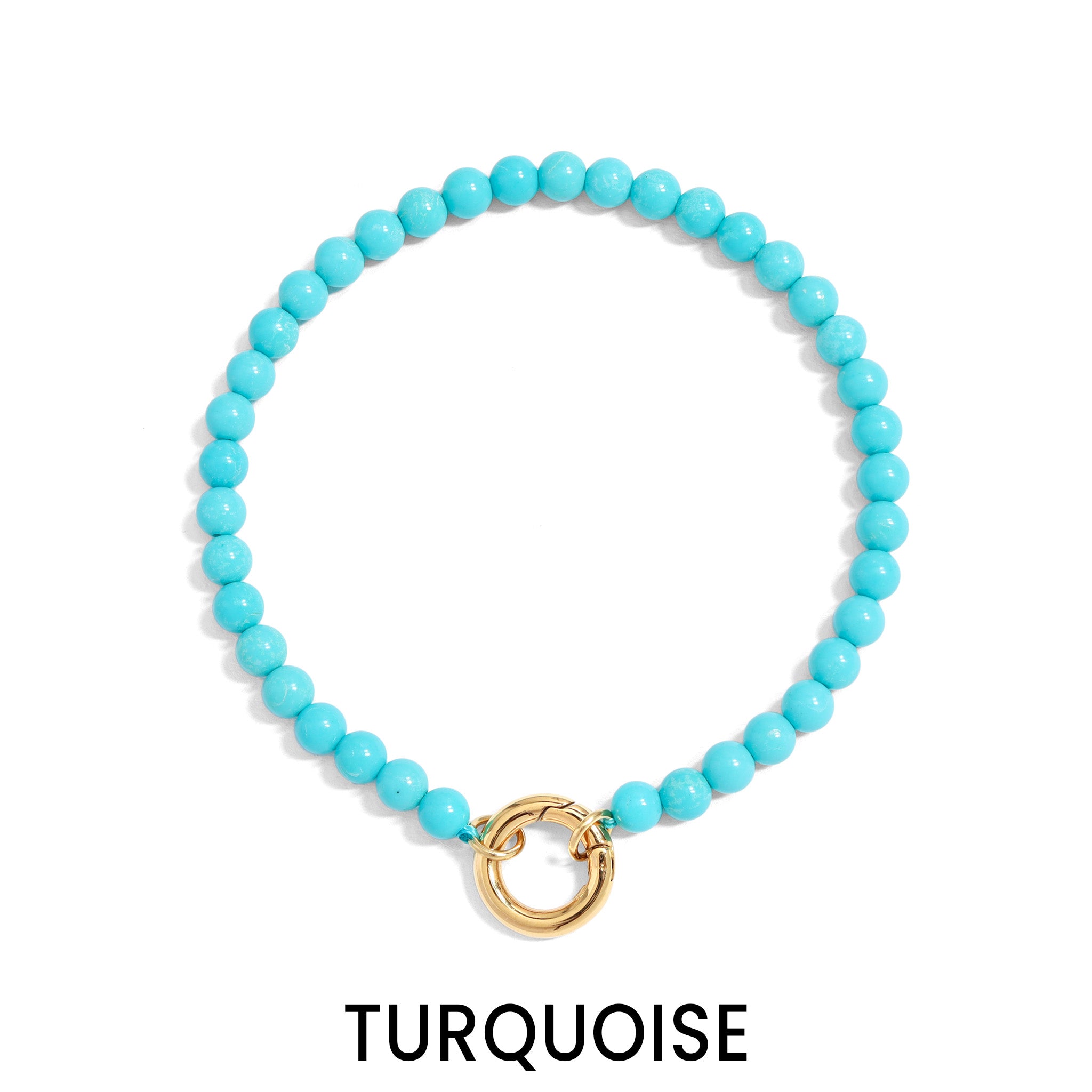 18K Gold PVD Stainless Steel Semi Precious Natural Stone Charm Keeper Bracelet / SBB0358、mySite、dreamappss