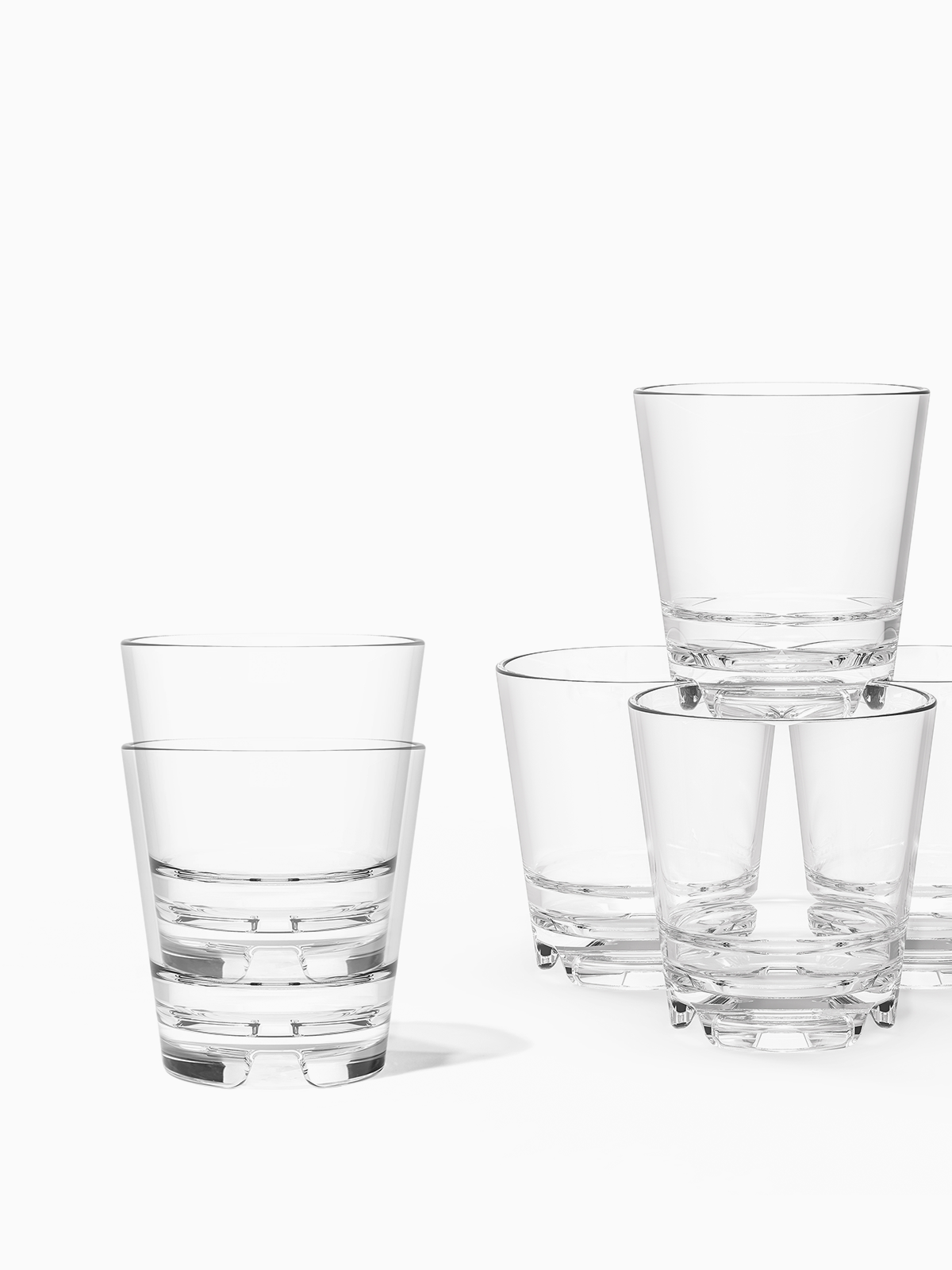 RESERVE 8oz Stackable Rocks MS Copolyester Glass - Bulk、mySite、camillekostekn