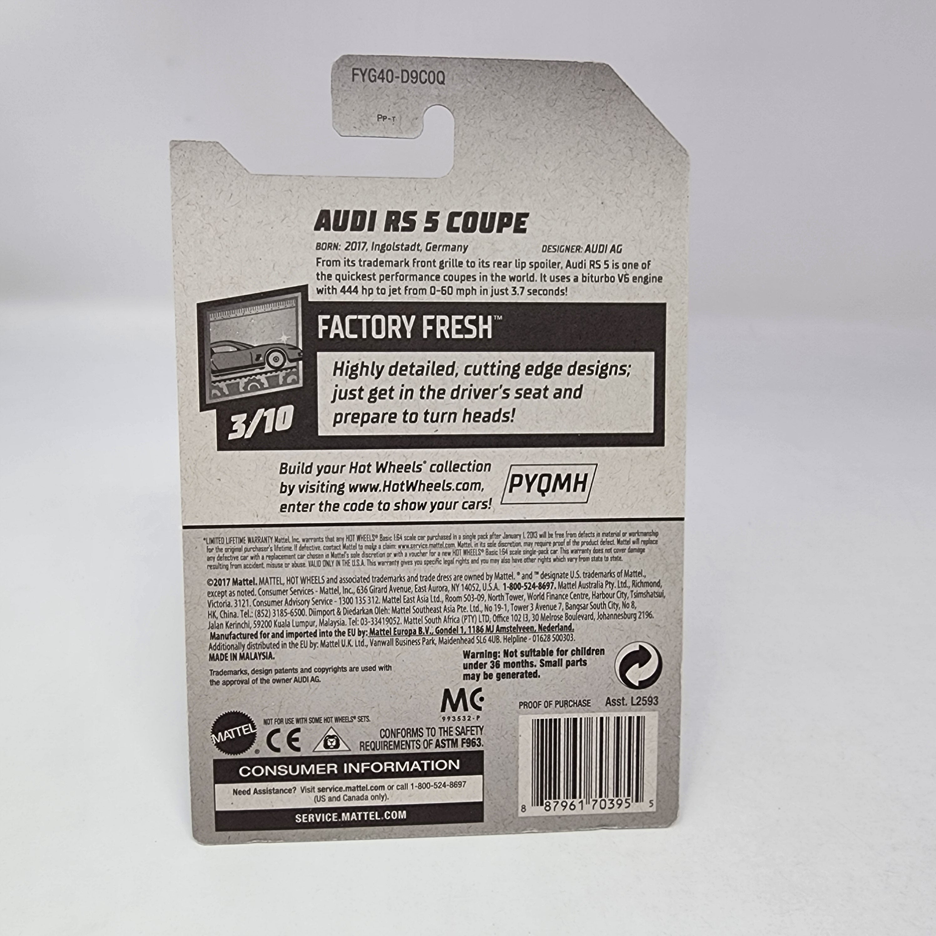 Audi RS 5 Coupe #225 * Zamac * Hot Wheels 2019 w/ Factory Holo、mySite、hgirdovlk