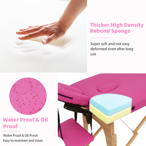 Massage Table Portable Massage Bed Lash Bed with Carrying Case SPA Table Height Adjustable, Salon Bed Face Cradle Bed、、casual