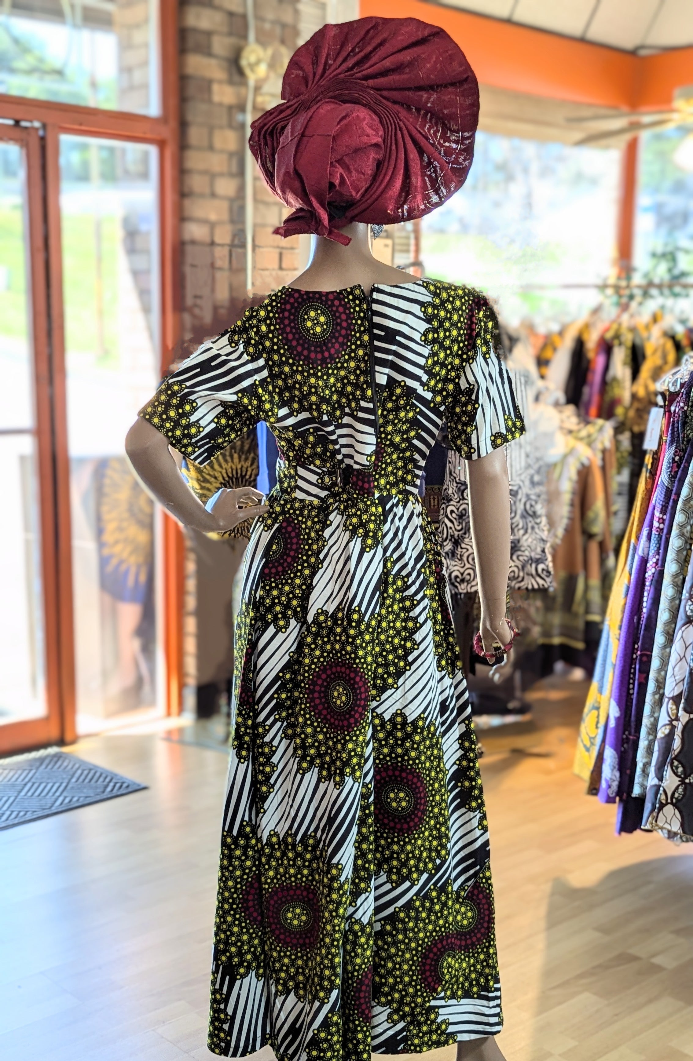 Dupsie's Alua's Radiance African Print Maxi Dress DP9111D、mySite、solidvoid