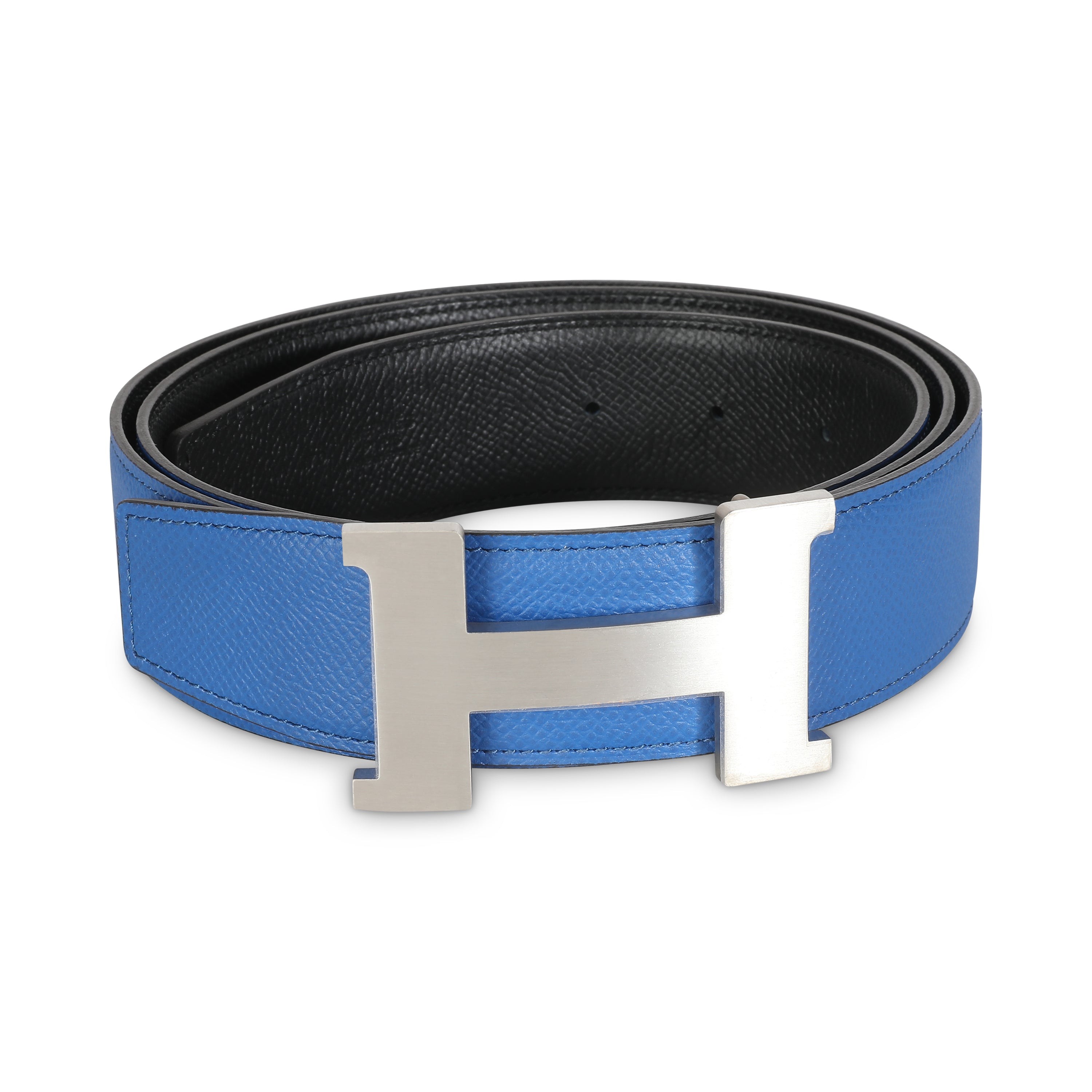 Black Bleu Zellige Epsom 38mm Constance H Belt 110、mySite、garagedoors4me