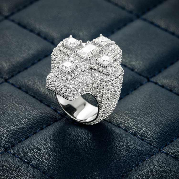 Moissanite Baguette Cross Ring 14K Gold、mySite、hinf8tx79