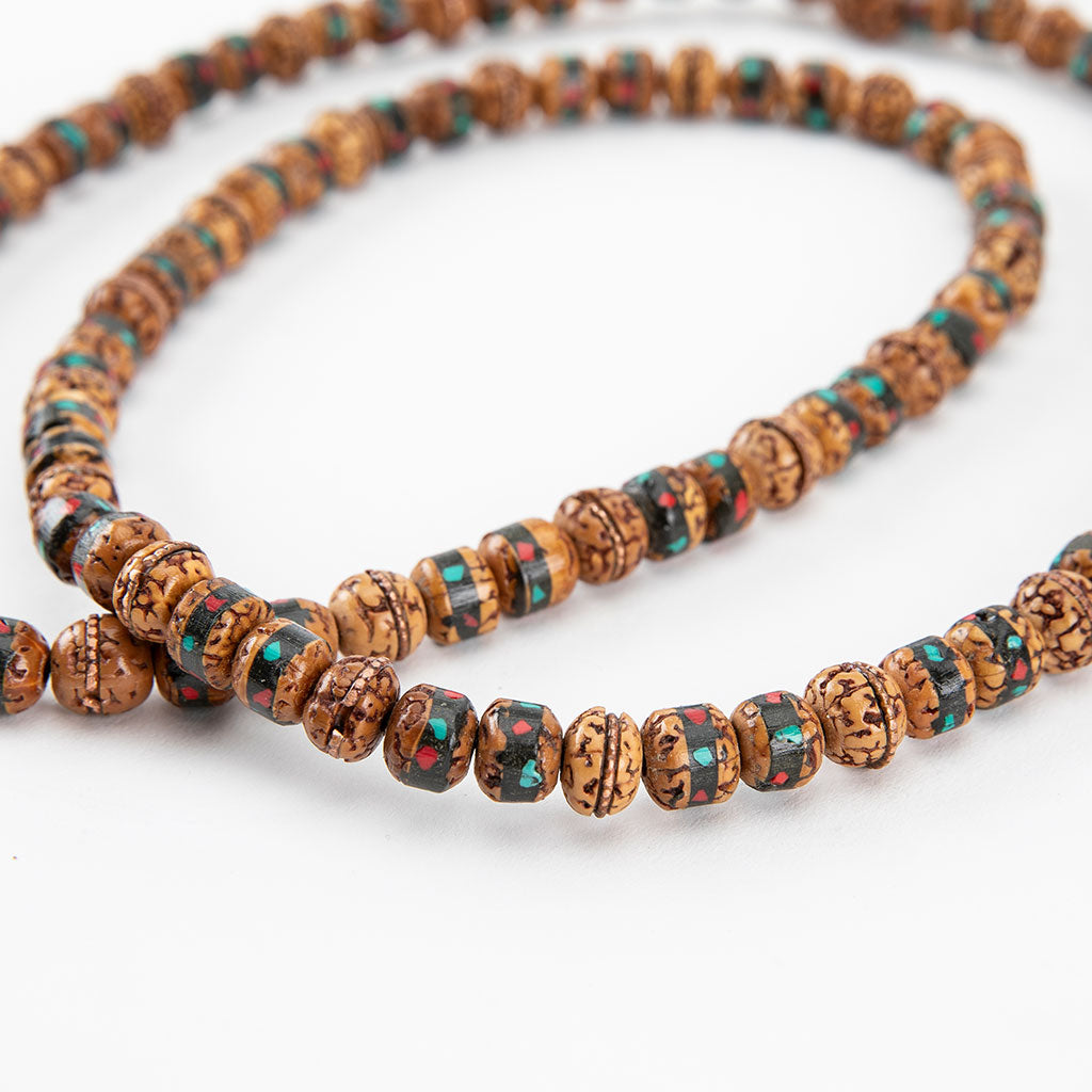 Inlaid Rudraksha Turquoise Mala and Bracelet、mySite、topwebapps