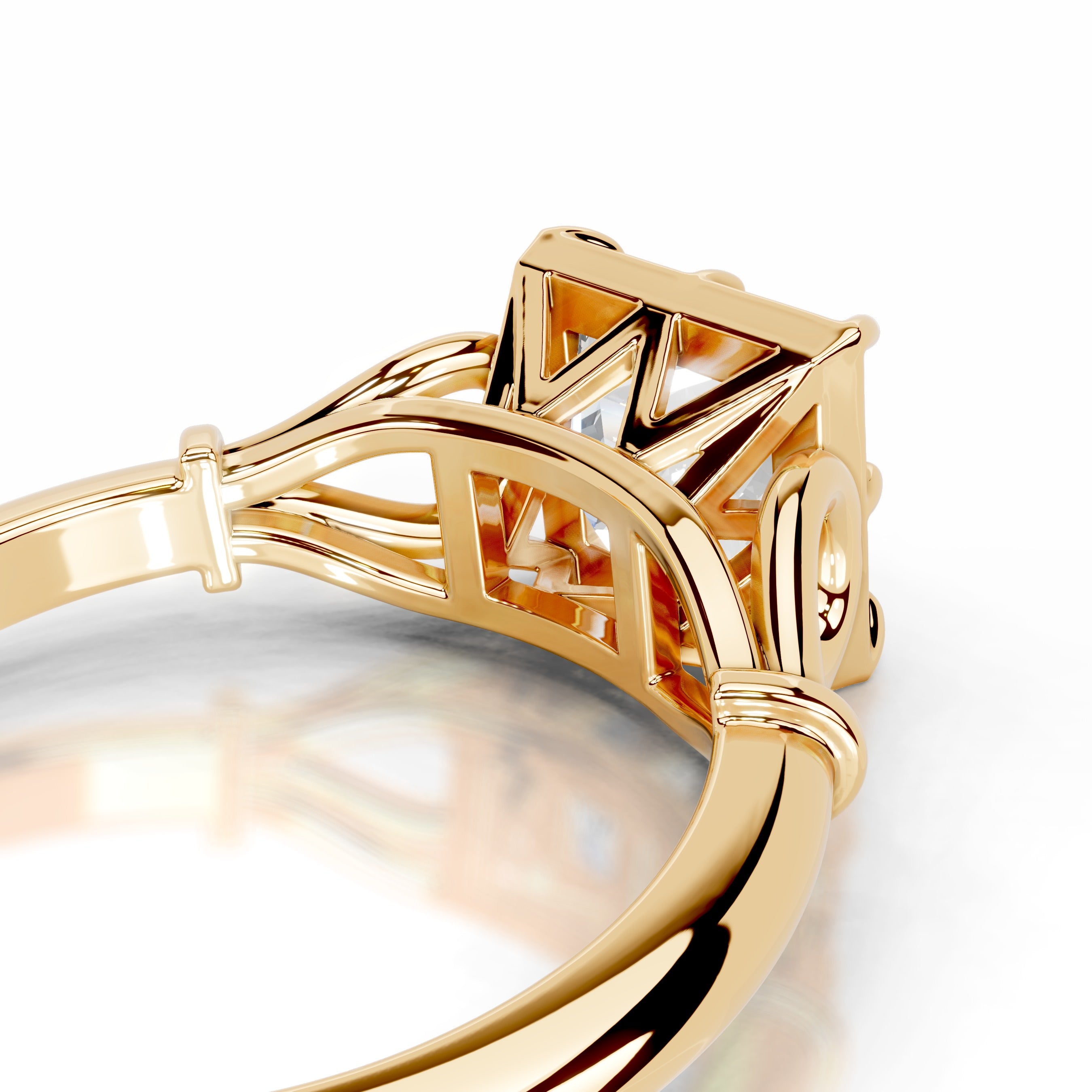 Estrella Lab Grown Diamond Ring - 18K Yellow Gold、mySite、hinf8tx79