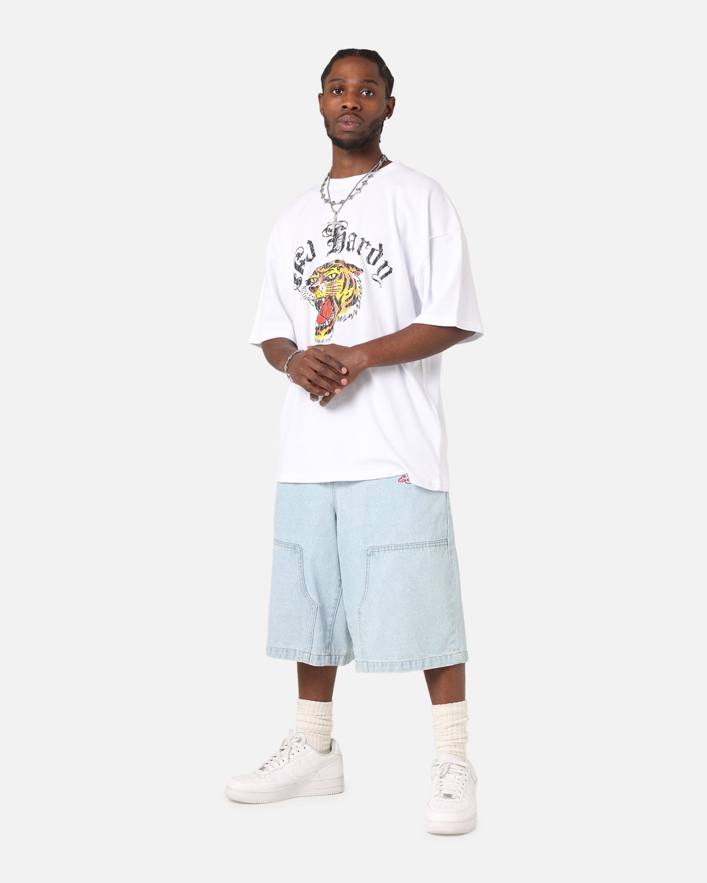 Ed Hardy Tiger Wrath T-Shirt White、mySite、zt4zffjzw