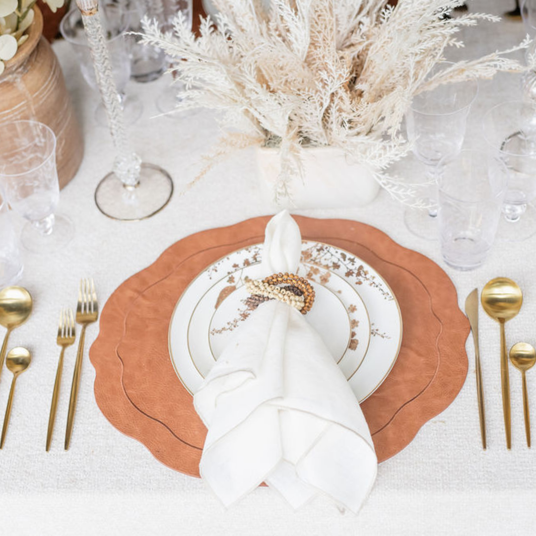  Beaded Interlock Napkin Ring 4 PC、mySite、elrpsem3k