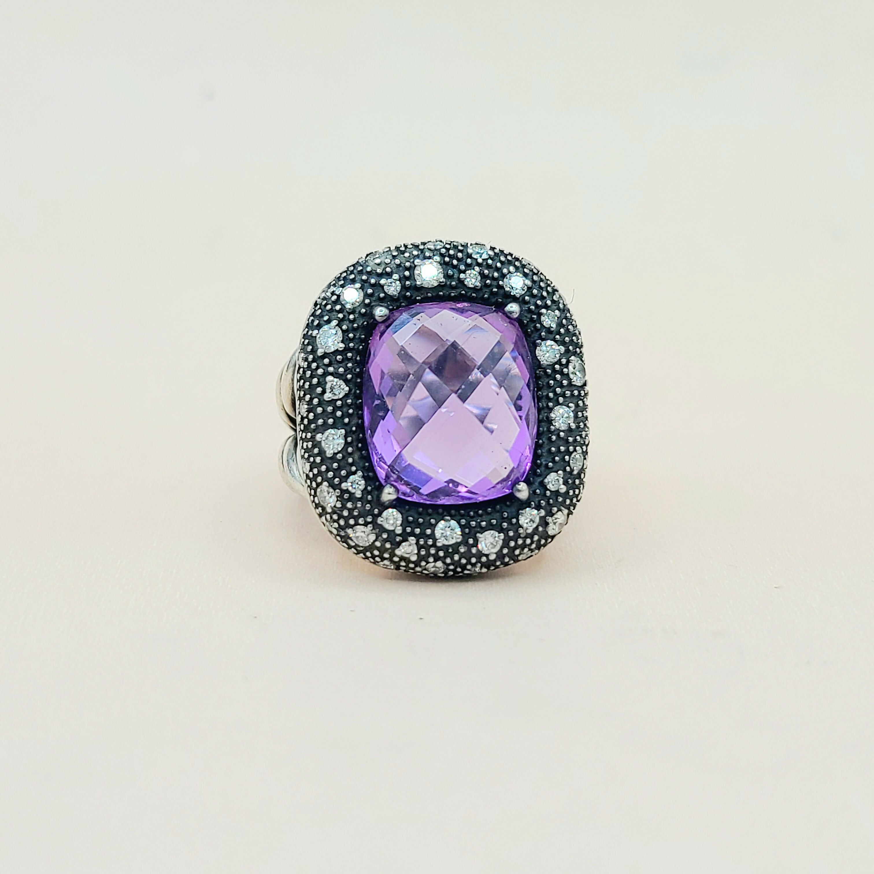 David Yurman Midnight M茅lange Ring Amethyst & Diamonds、mySite、hinf8tx79