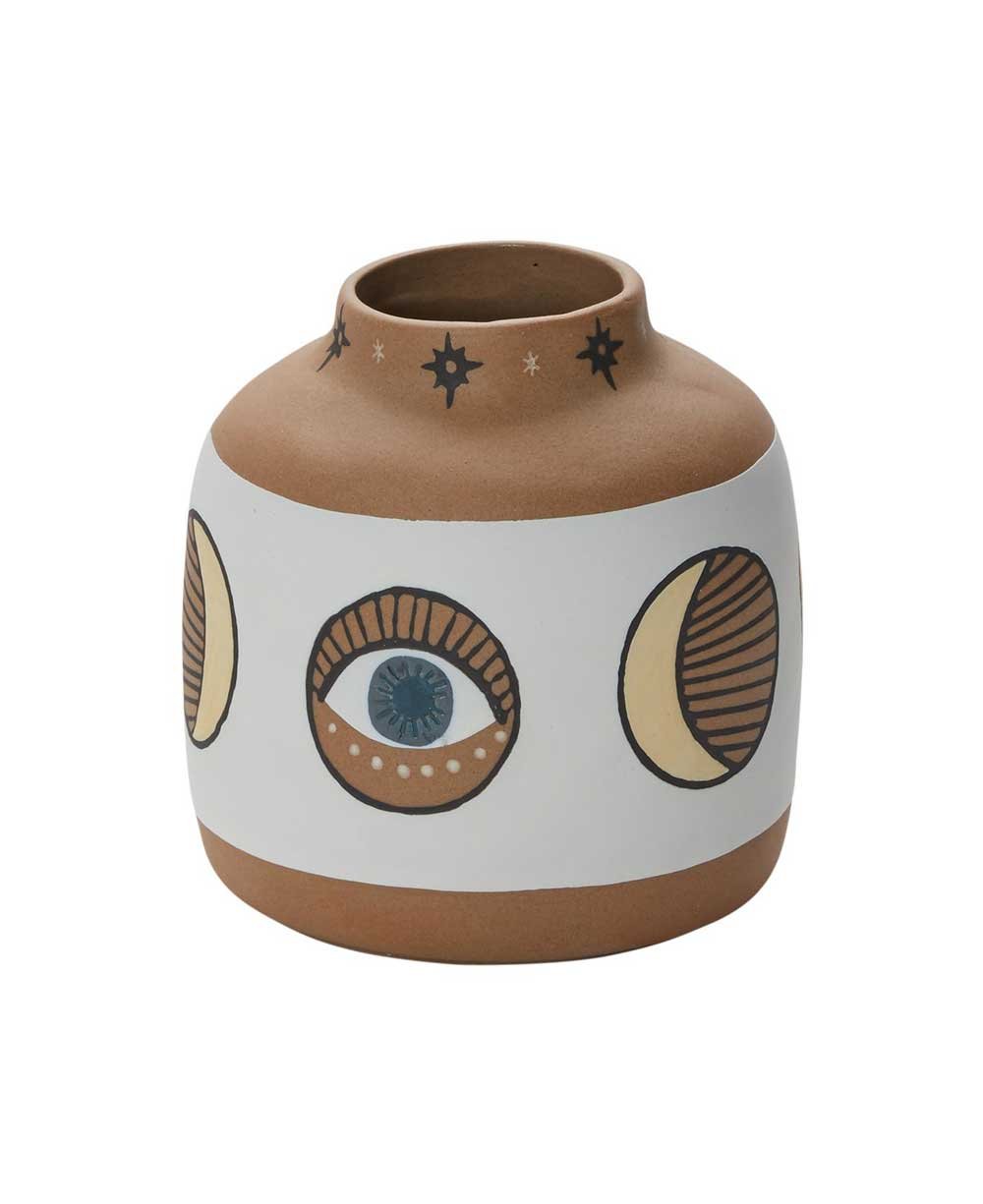 Boho Inspired Moon Phase All Seeing Eye Small Vase、mySite、topwebapps