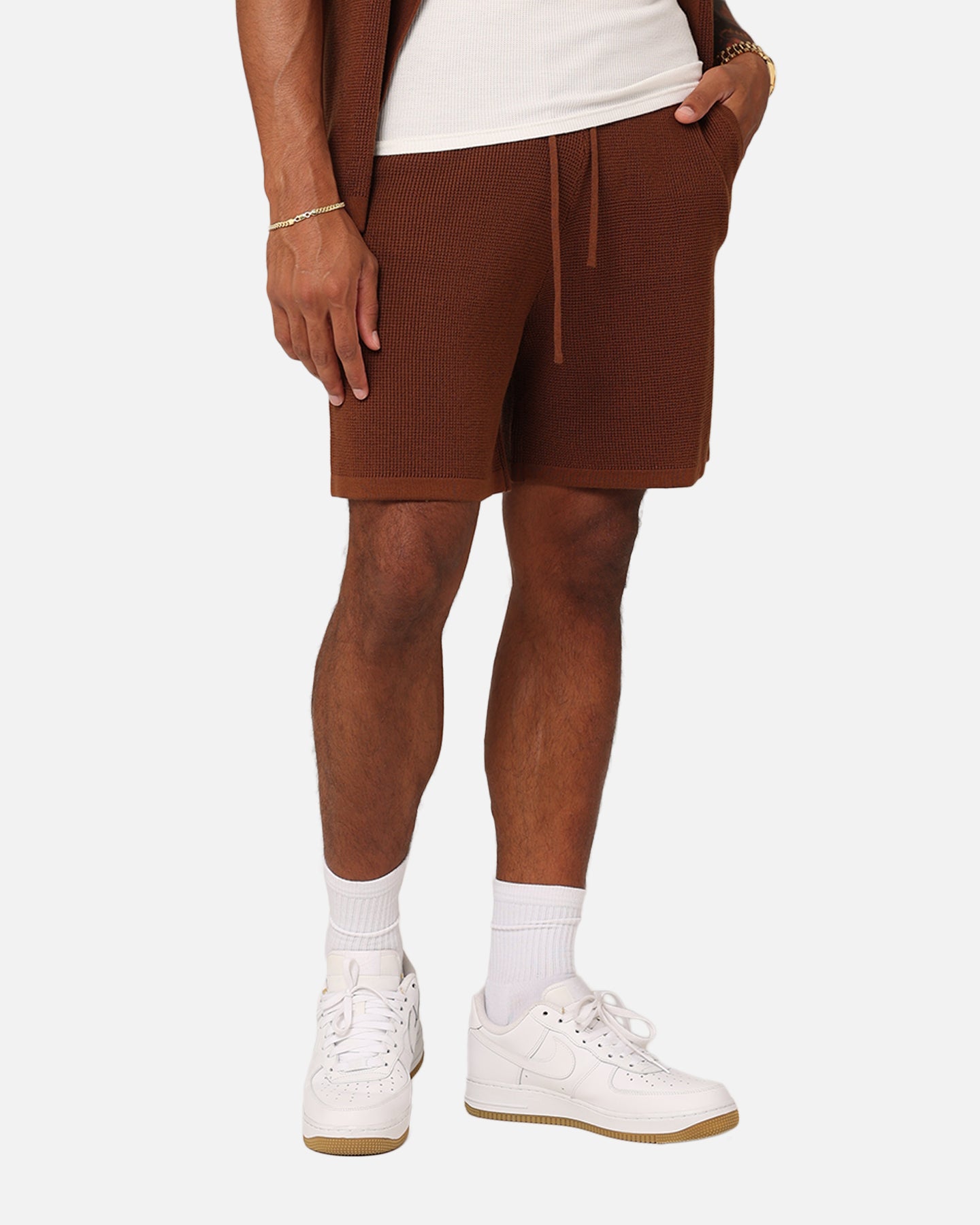 XXIII Zyair Knit Rib Shorts Brown、mySite、zt4zffjzw