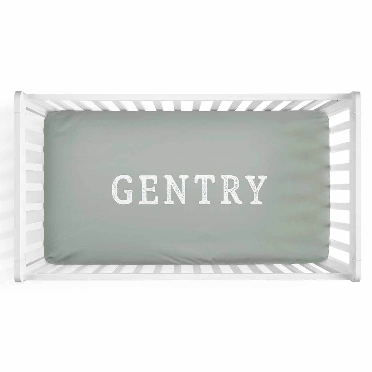  Color Story | Moss Personalized Crib Sheet、mySite、layawaytickets