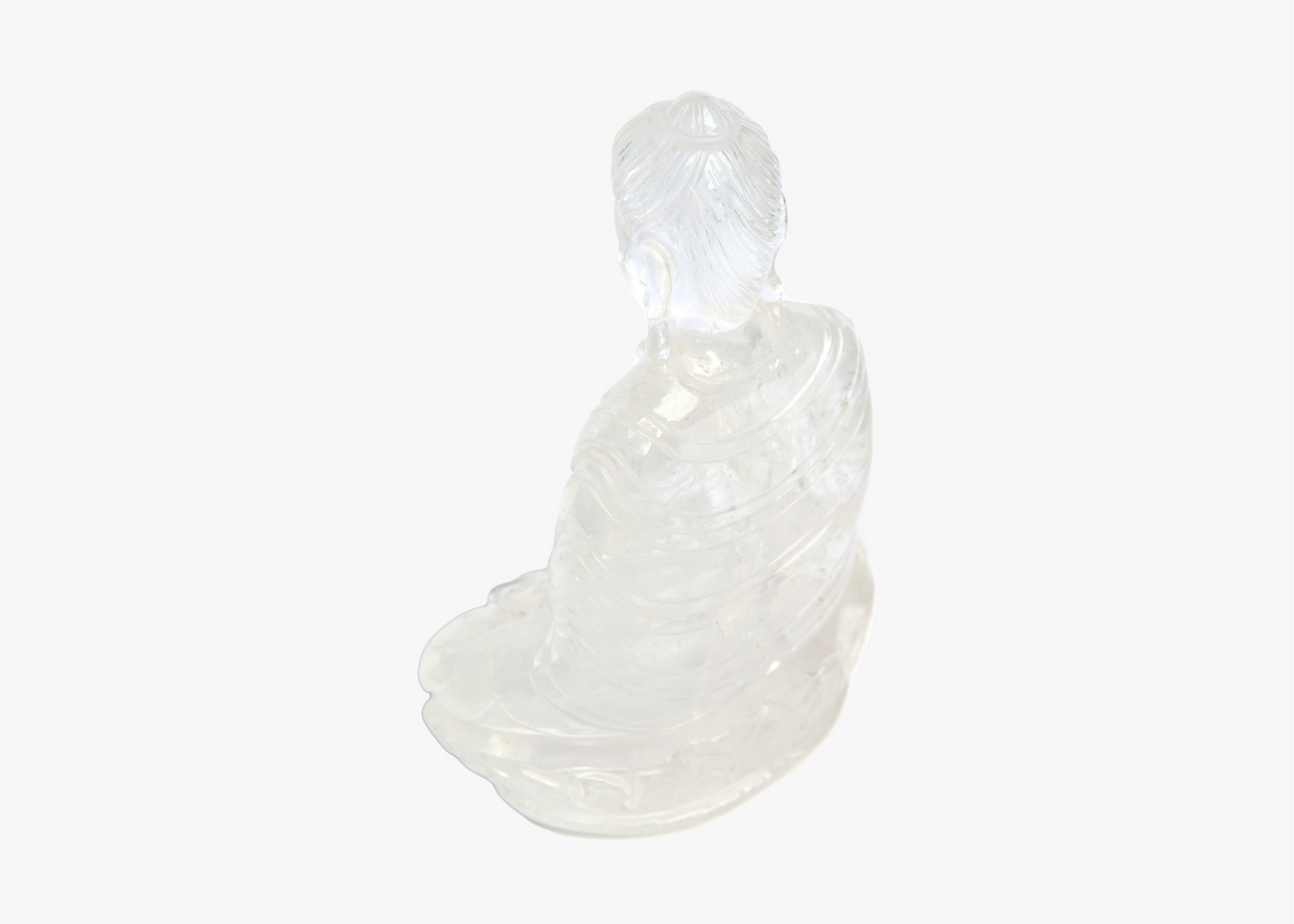 Sitting Buddha - Clear Quartz (Small, 18cm)、mySite、topwebapps